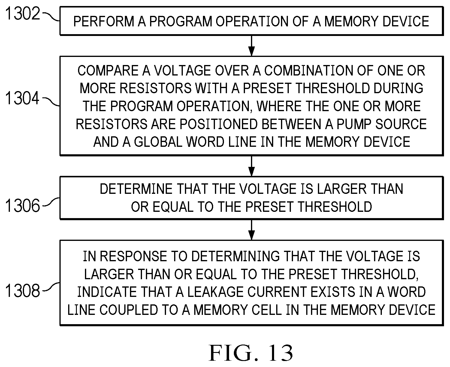 Patent US12597477 Figure 12 – Detection of leakage current in flash memory