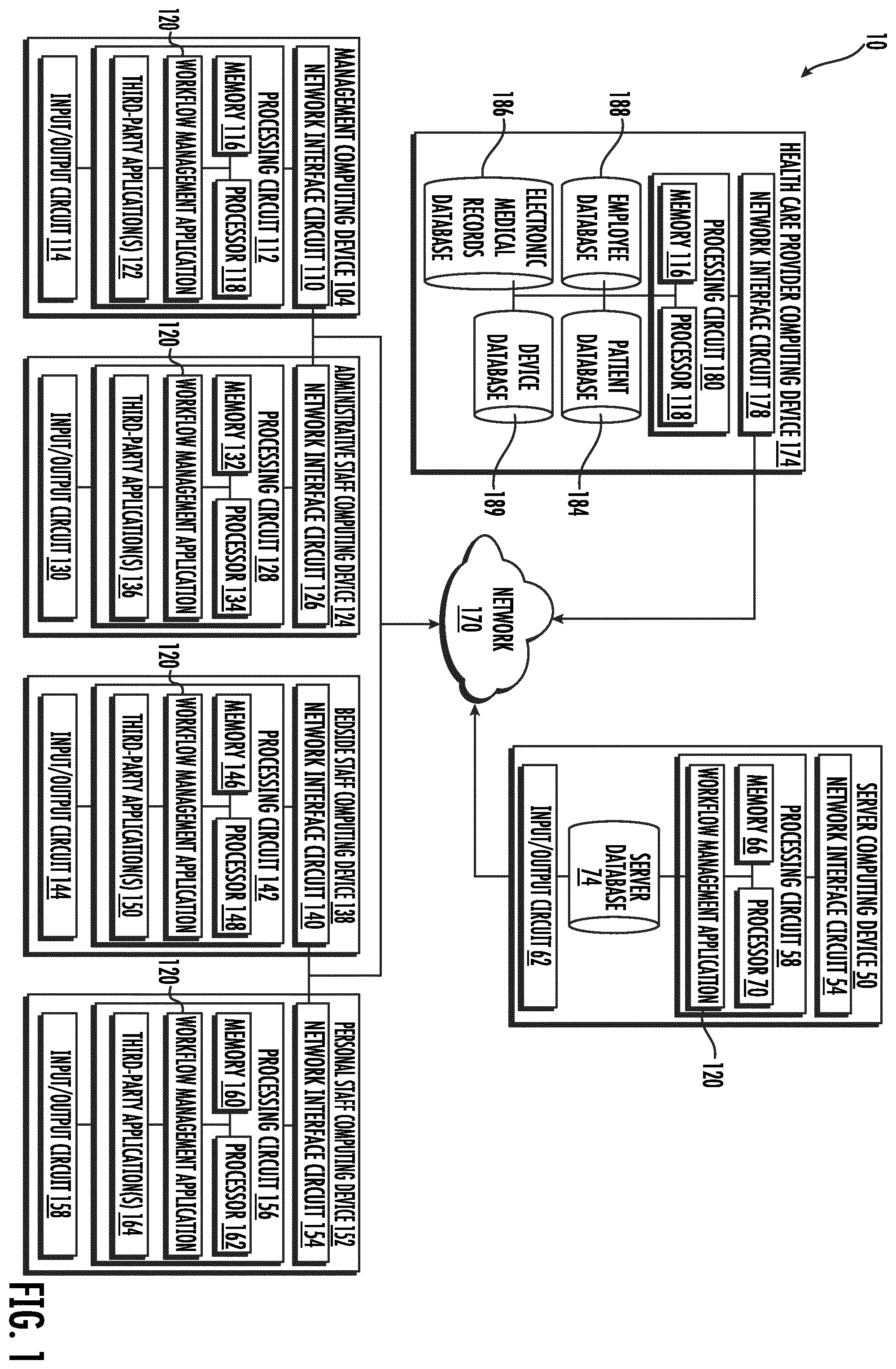 Patent US12597509 Figure 1 – Systems and methods for medical device task generation and management