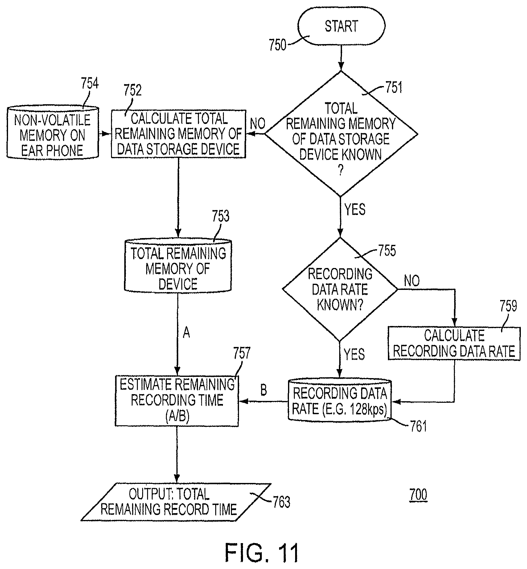 Patent US12597513 Figure 10 – Method and device for audio recording