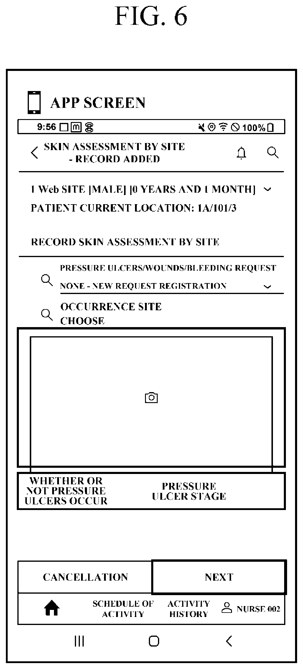 Patent US12597522 Figure 6 – Method and system for managing pressure ulcers and computing device for executing the same