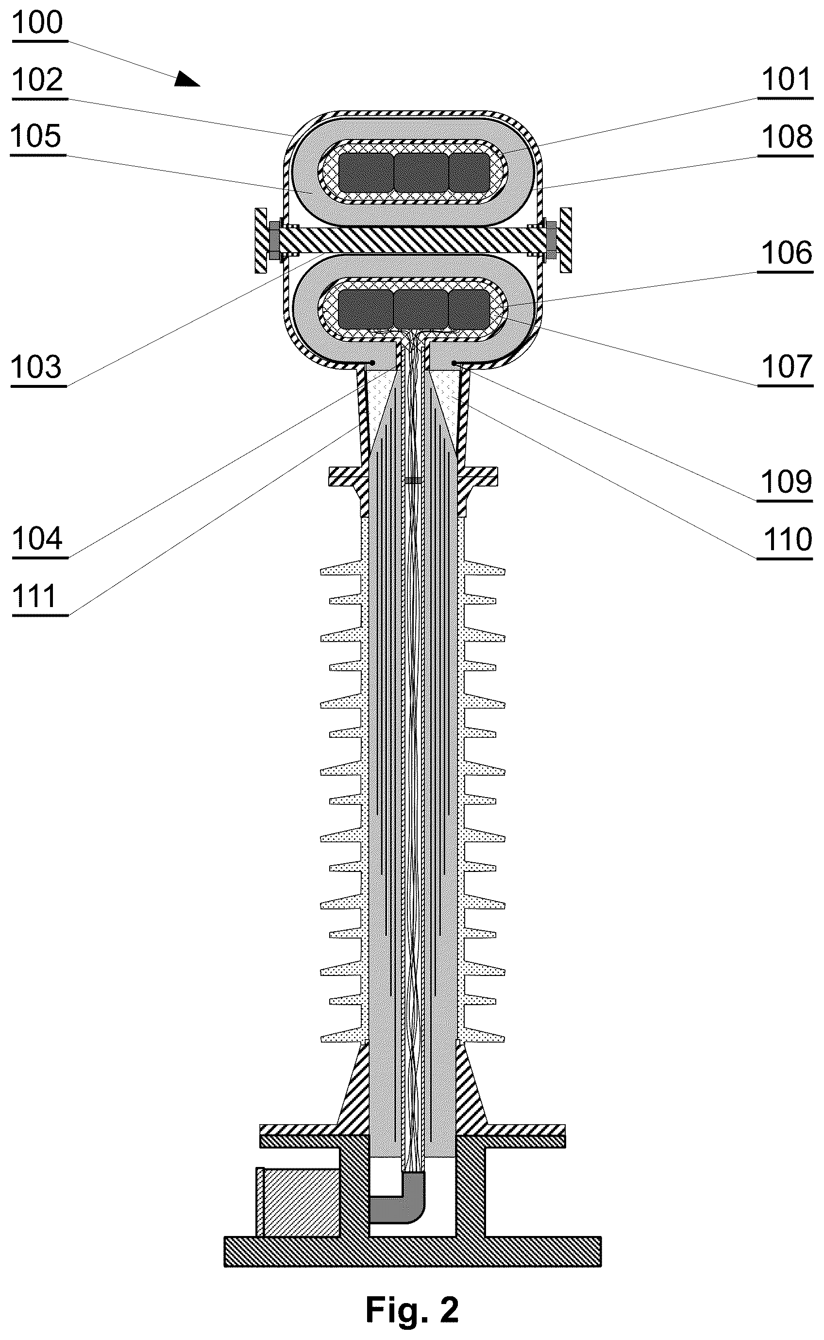 Patent US12597557 Figure 3 – Dry high voltage instrument transformer