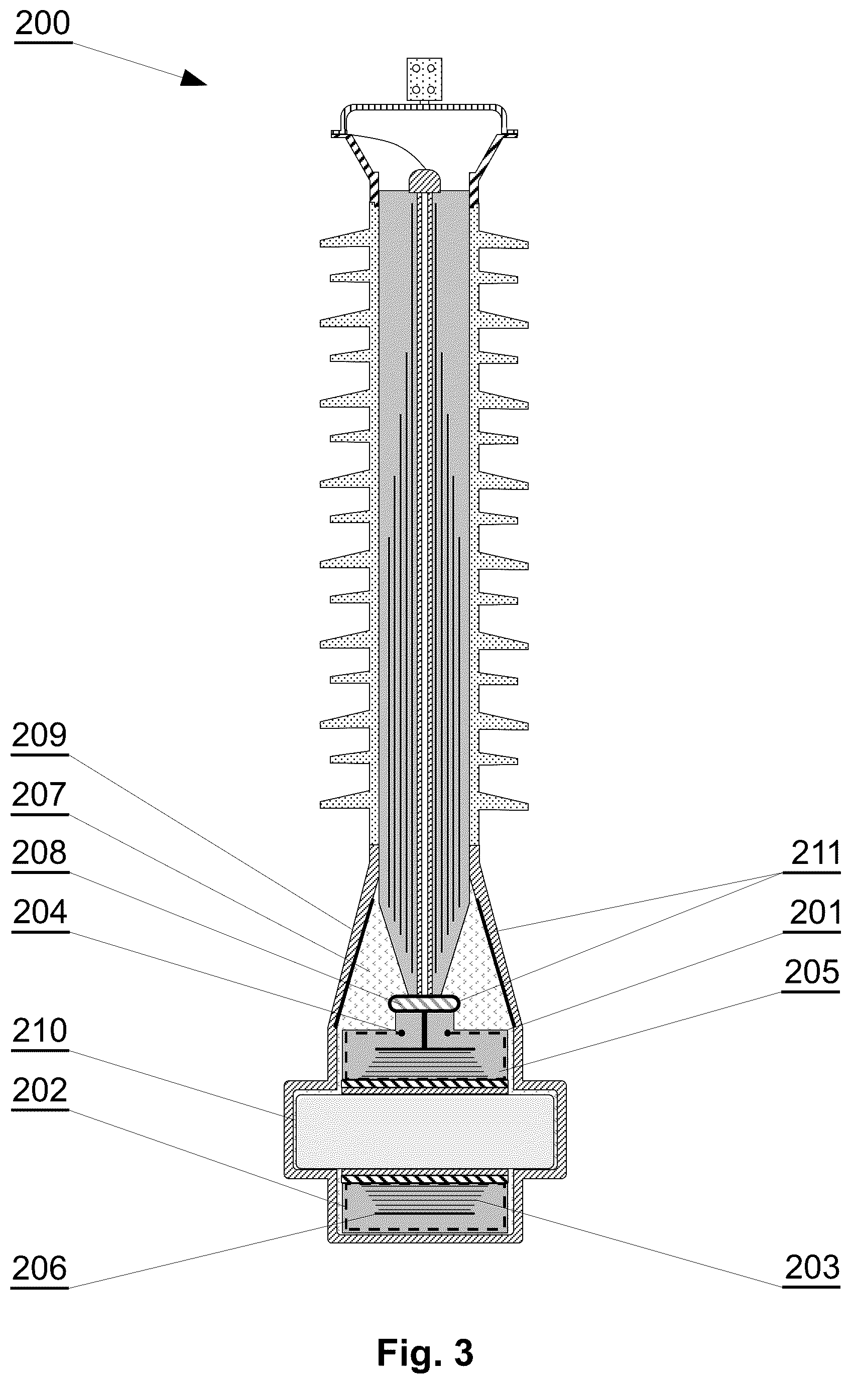 Patent US12597557 Figure 4 – Dry high voltage instrument transformer