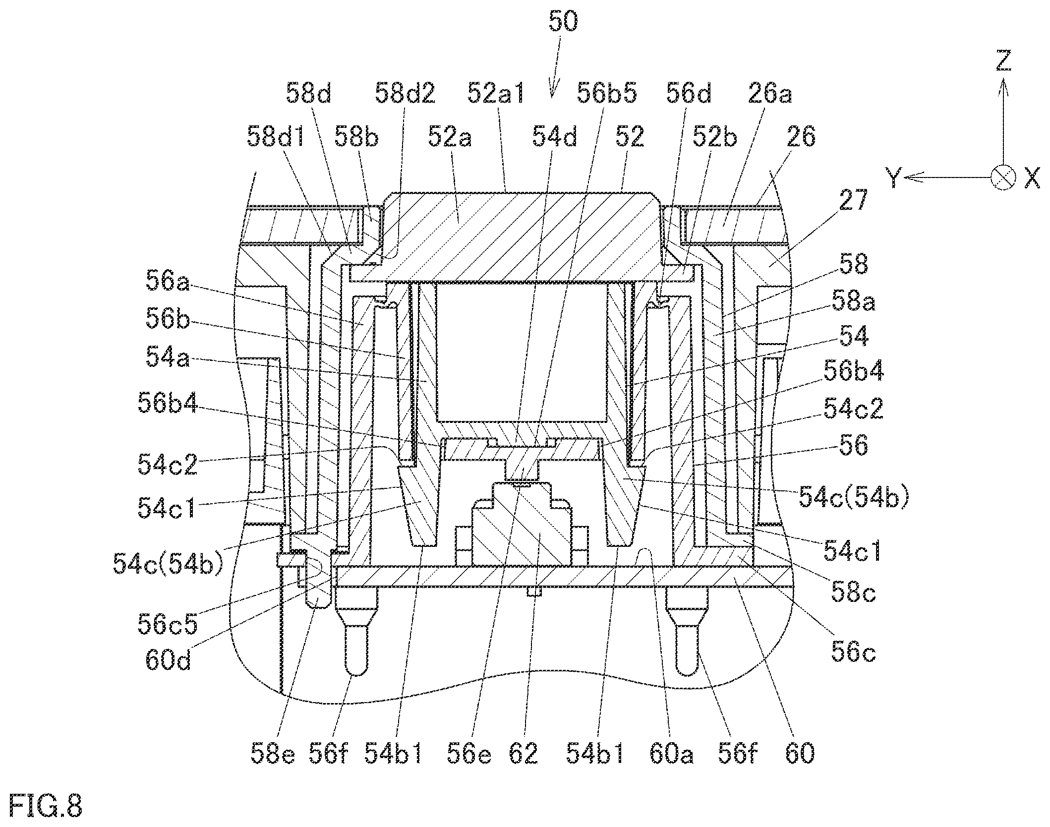 Patent US12597571 Figure 8 – Button apparatus and electronic equipment