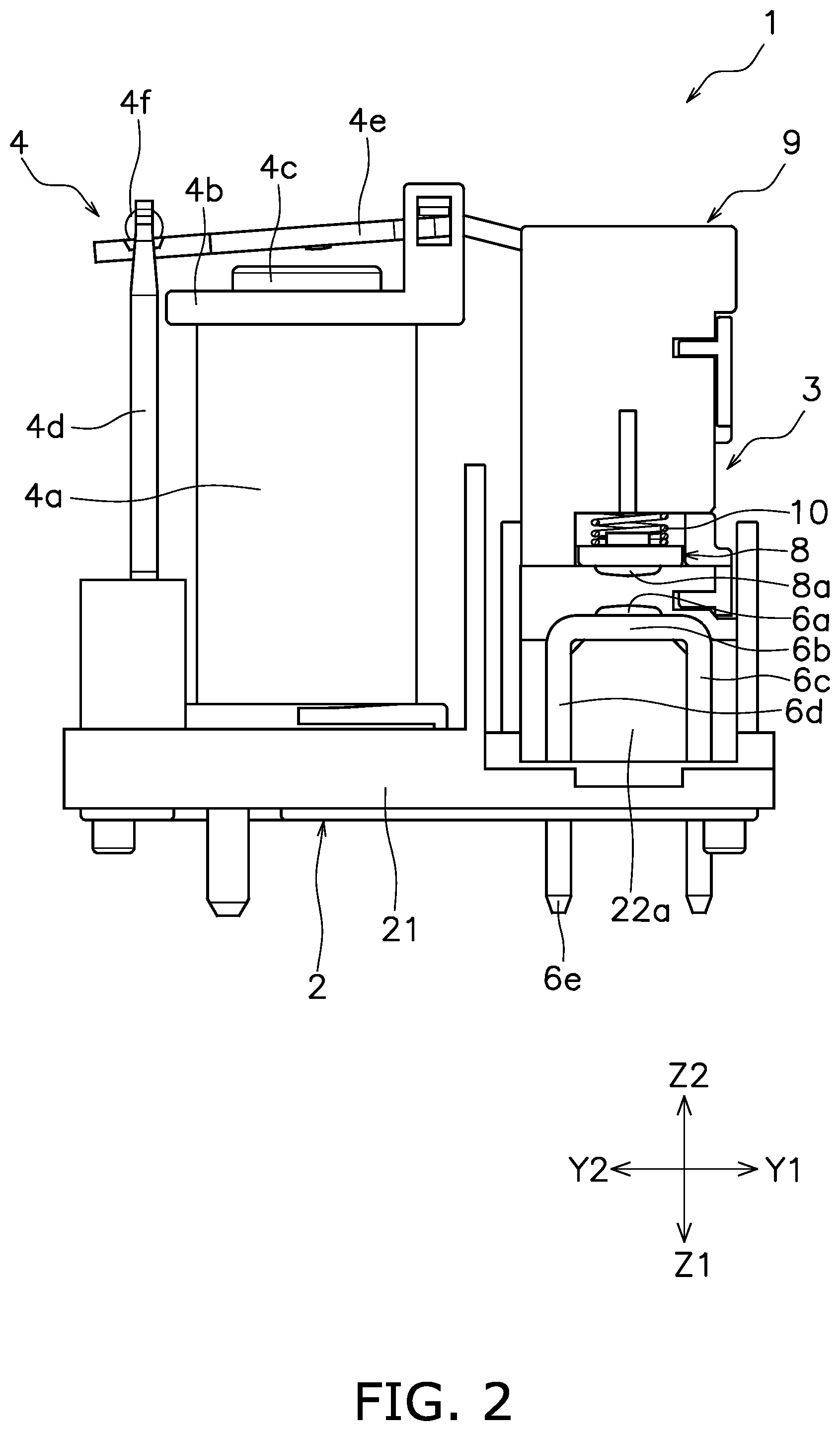Patent US12597576 Figure 2 – Electromagnetic relay