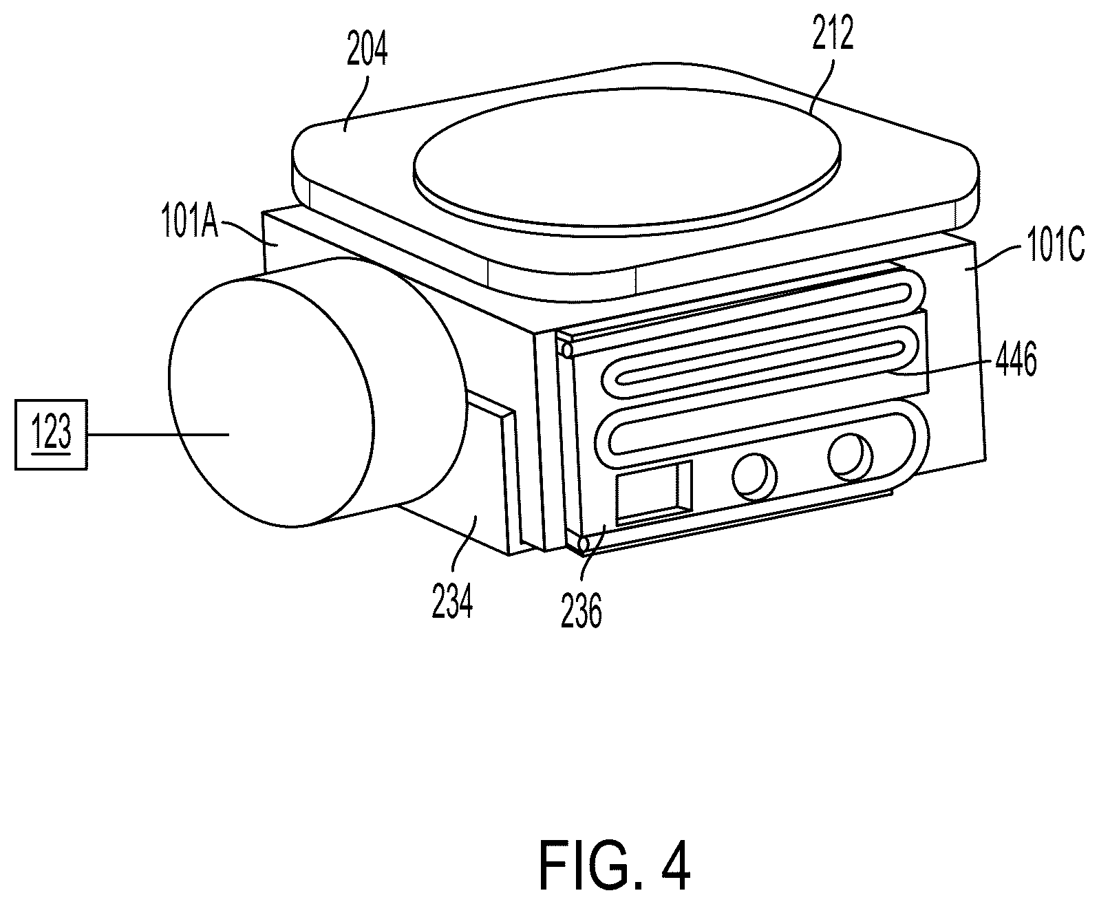 Patent US12597587 Figure 4 – Process chambers having multiple cooling plates
