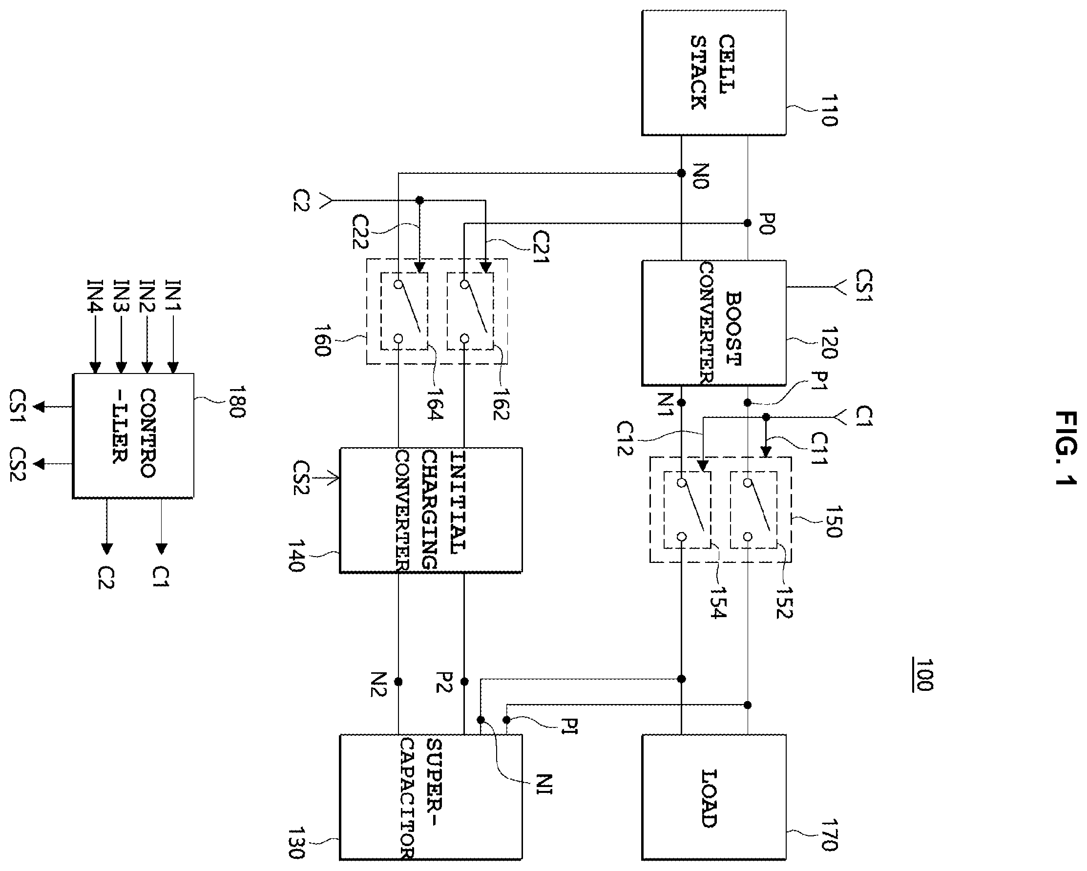 Patent US12597618 Figure 1 – Fuel cell vehicle, method of controlling startup thereof, and recording medium storing program to execute the method