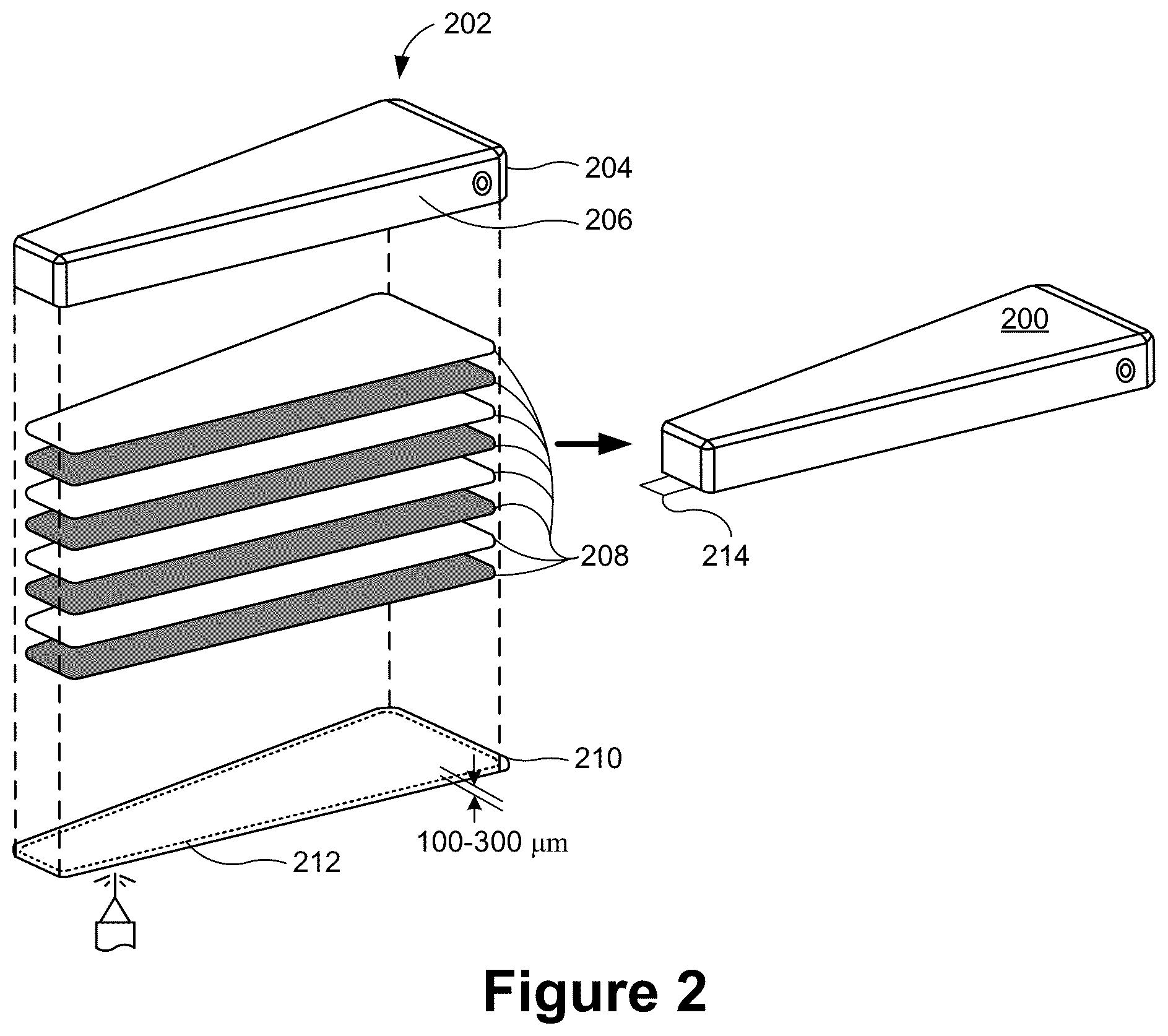Patent US12597630 Figure 2 – Batteries with non-rectangular shapes for augmented reality devices, and systems and methods of use thereof