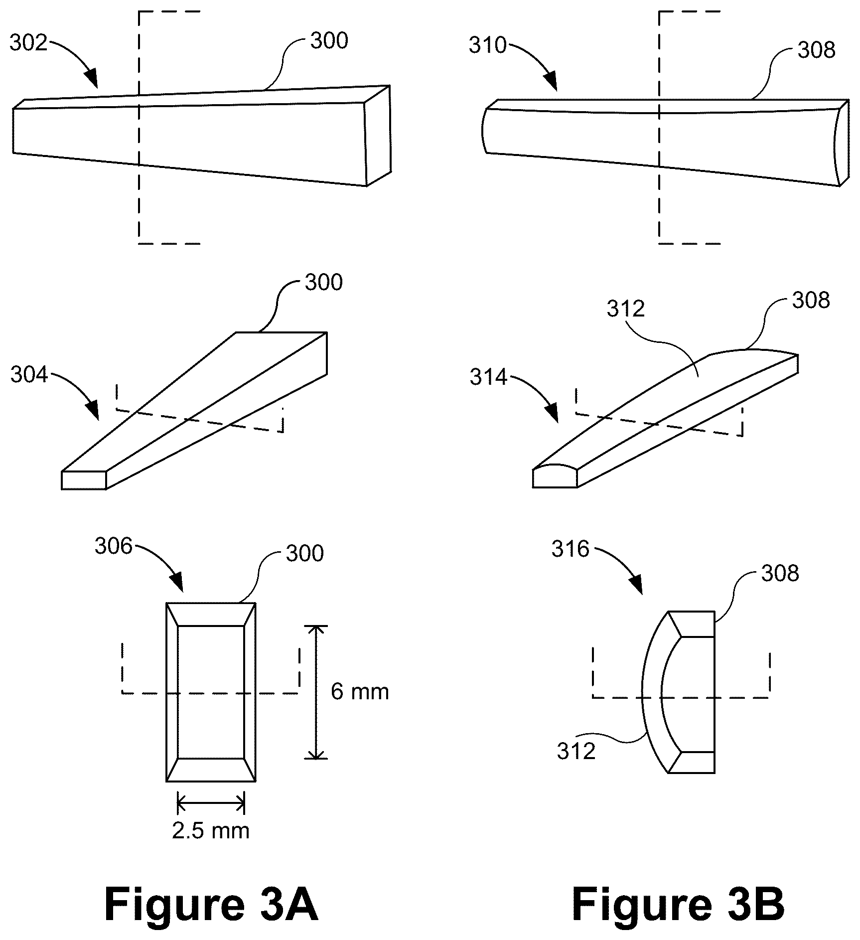 Patent US12597630 Figure 3 – Batteries with non-rectangular shapes for augmented reality devices, and systems and methods of use thereof
