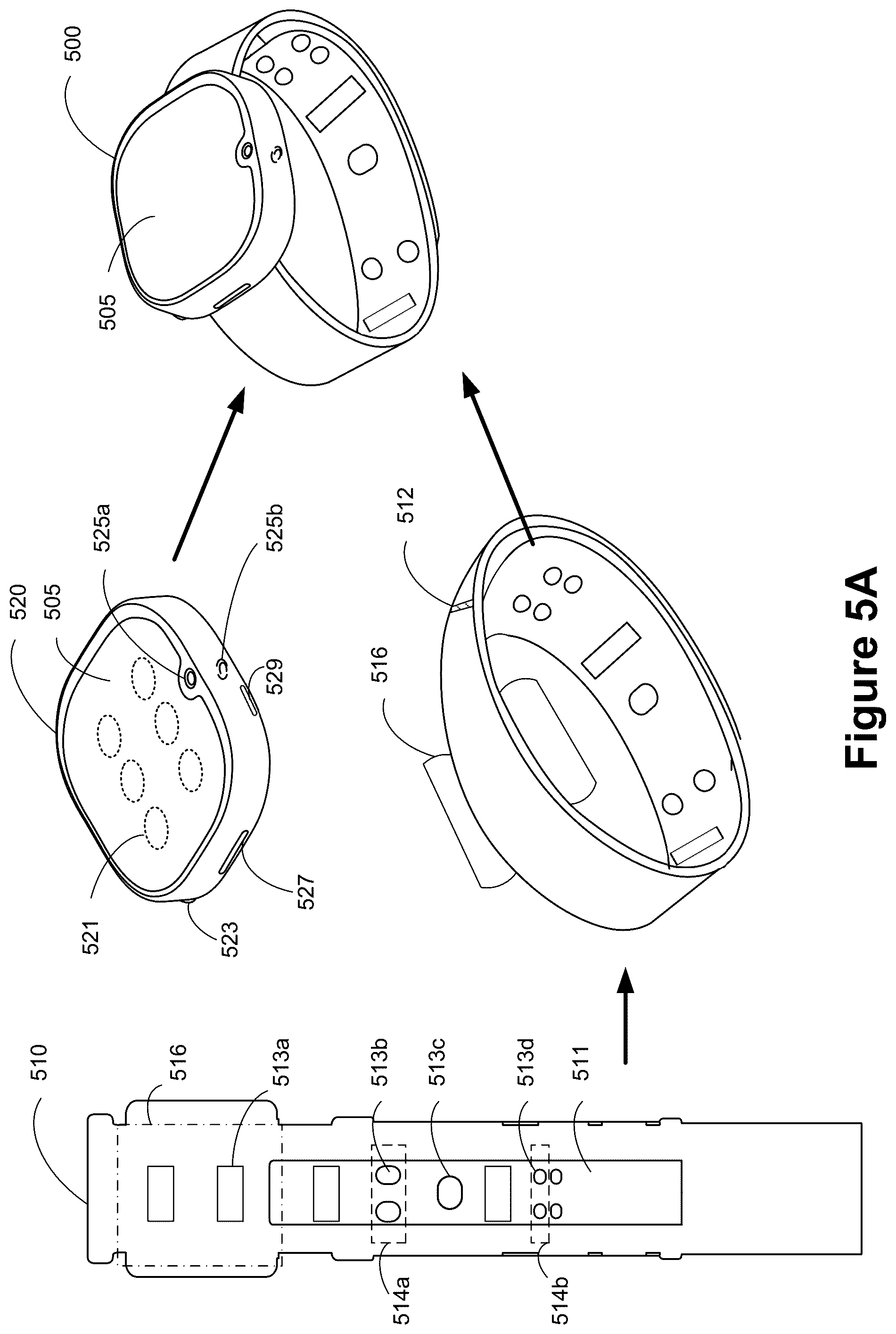 Patent US12597630 Figure 8 – Batteries with non-rectangular shapes for augmented reality devices, and systems and methods of use thereof
