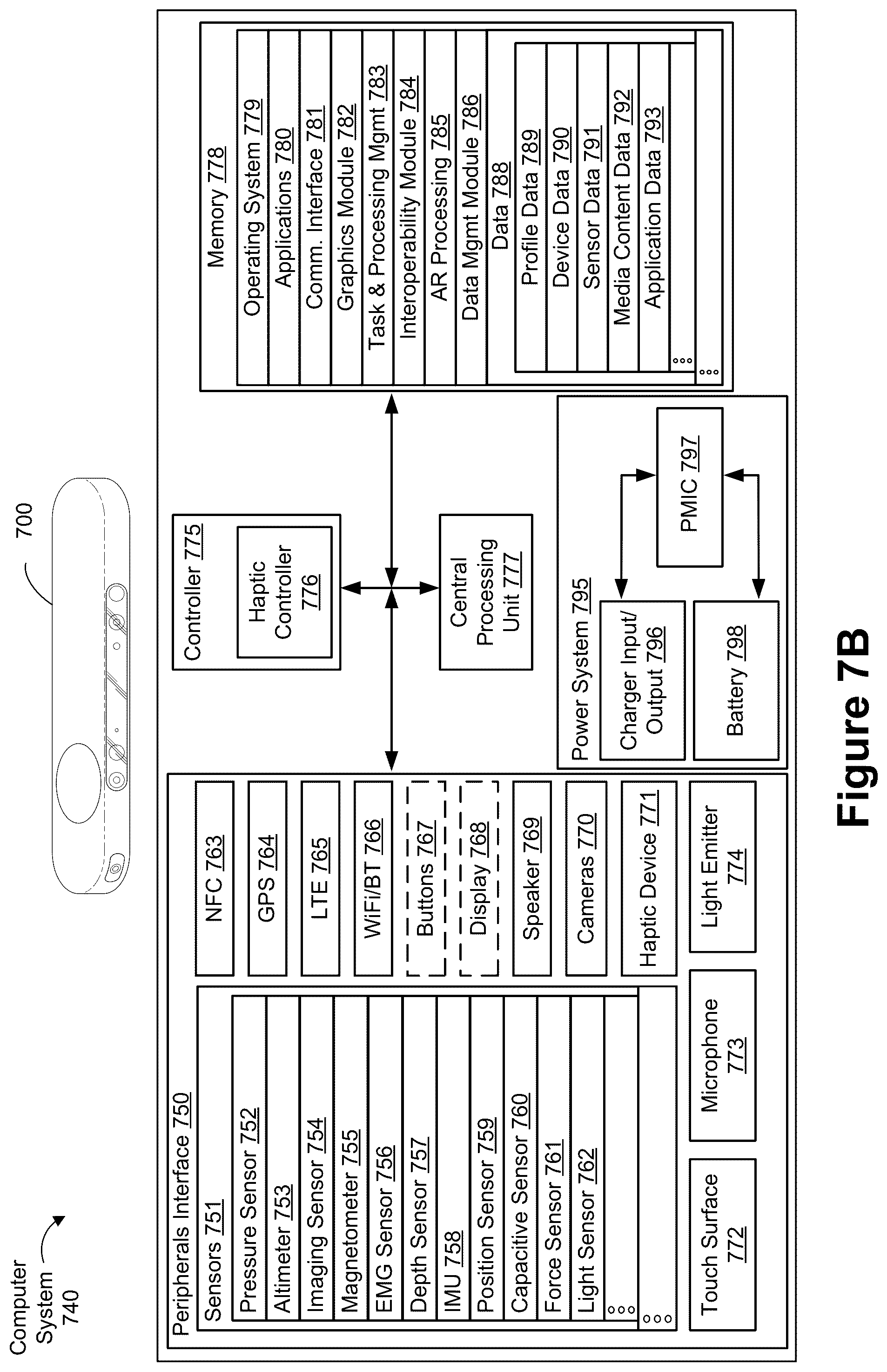 Patent US12597630 Figure 14 – Batteries with non-rectangular shapes for augmented reality devices, and systems and methods of use thereof