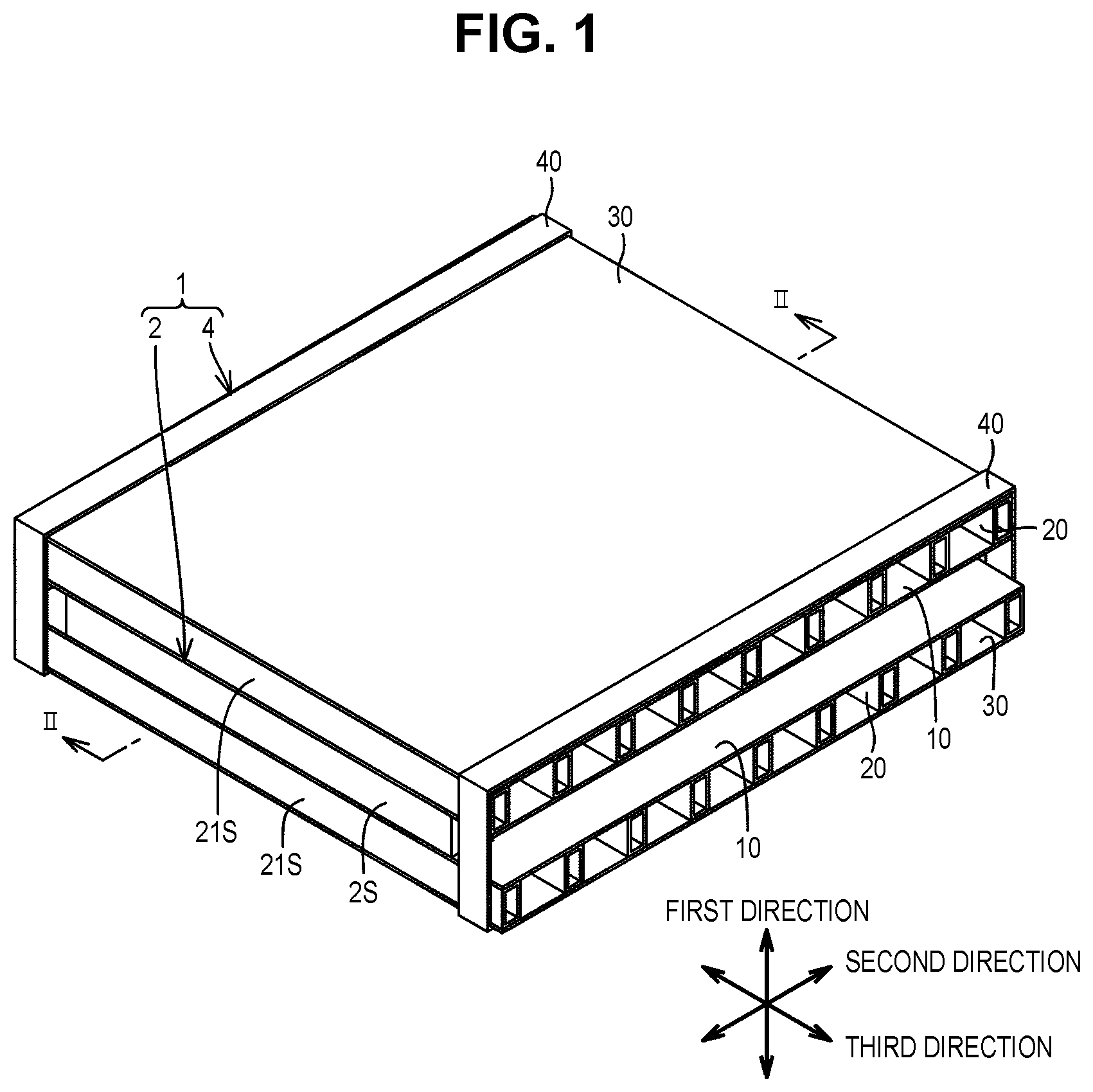Patent US12597631 Figure 1 – Restraining member and power storage device