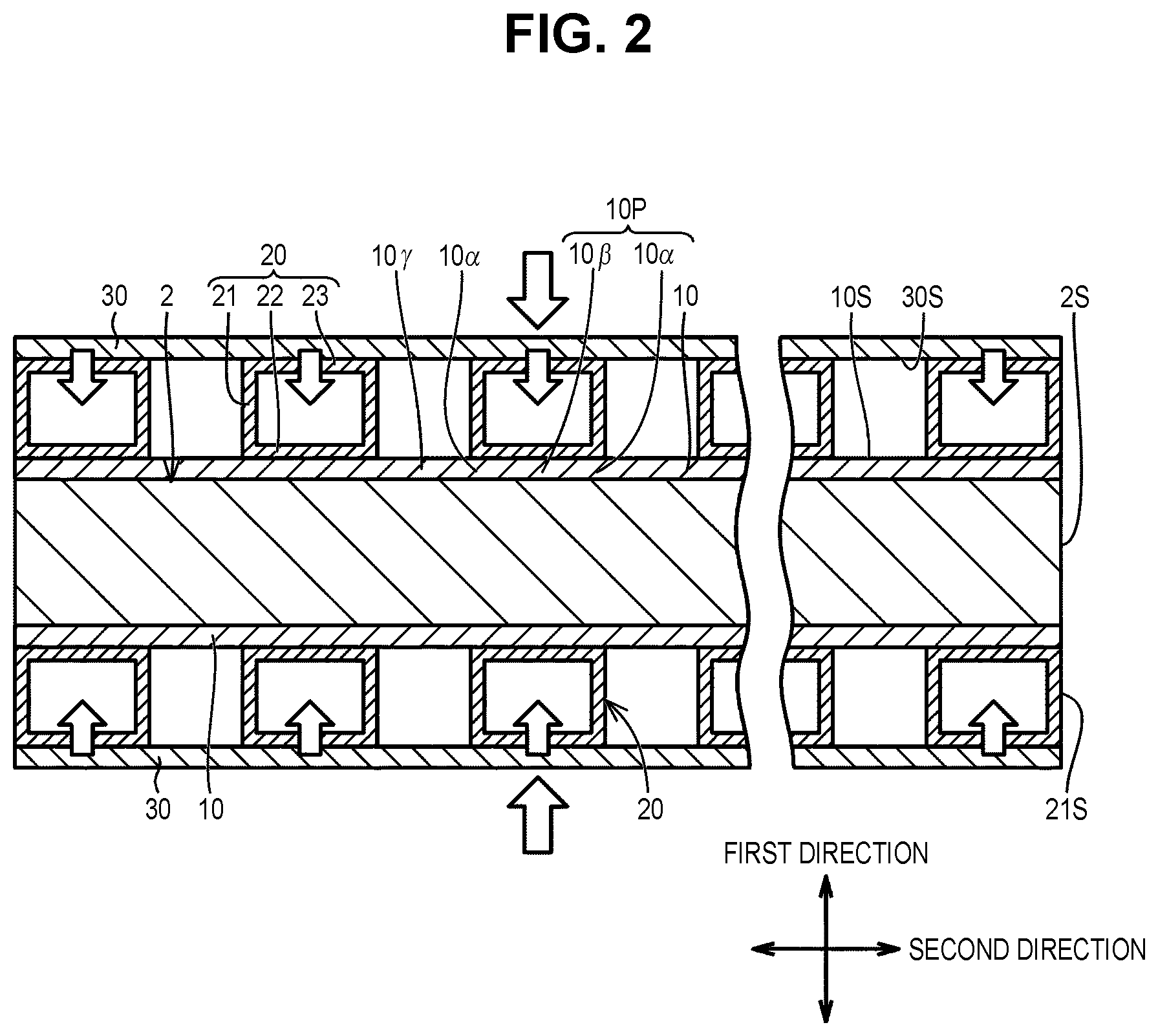 Patent US12597631 Figure 2 – Restraining member and power storage device