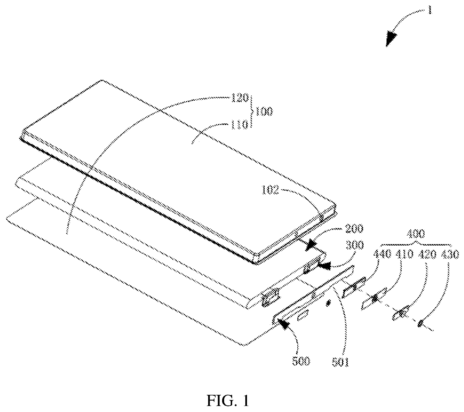 Patent US12597659 Figure 1 – Battery unit and feedthrough assembly