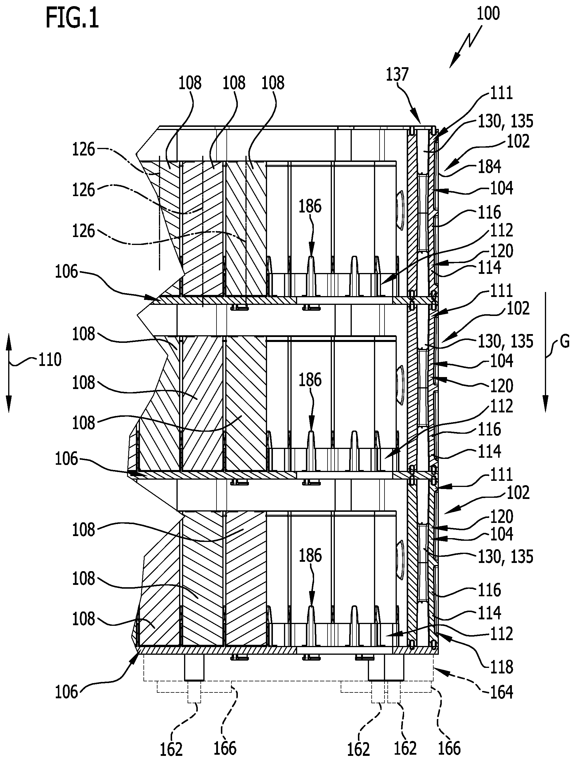 Patent US12597661 Figure 1 – Battery devices and method for fixing battery cells