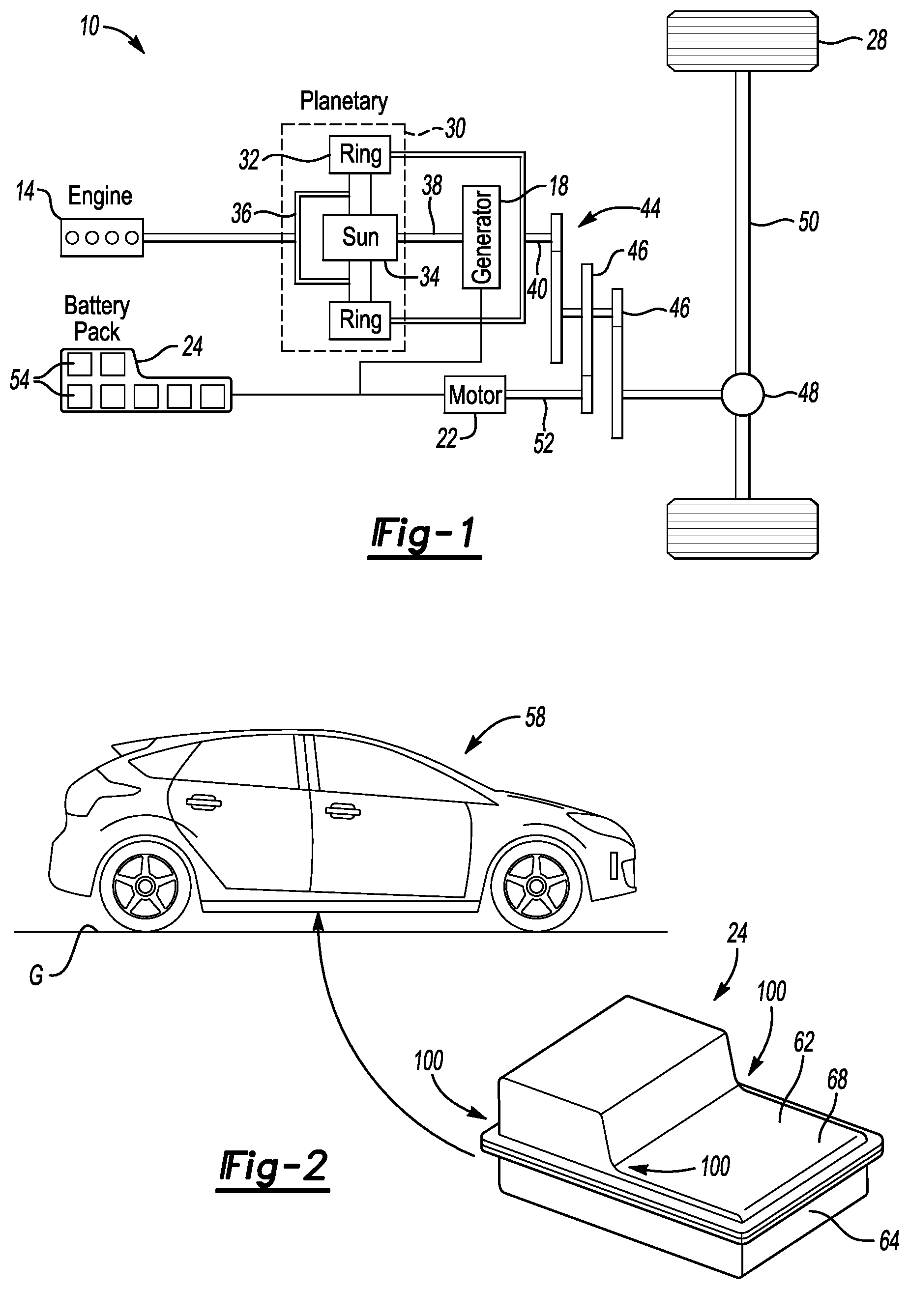 Patent US12597662 Figure 1 – Traction battery pack enclosure patch and enclosure patching method