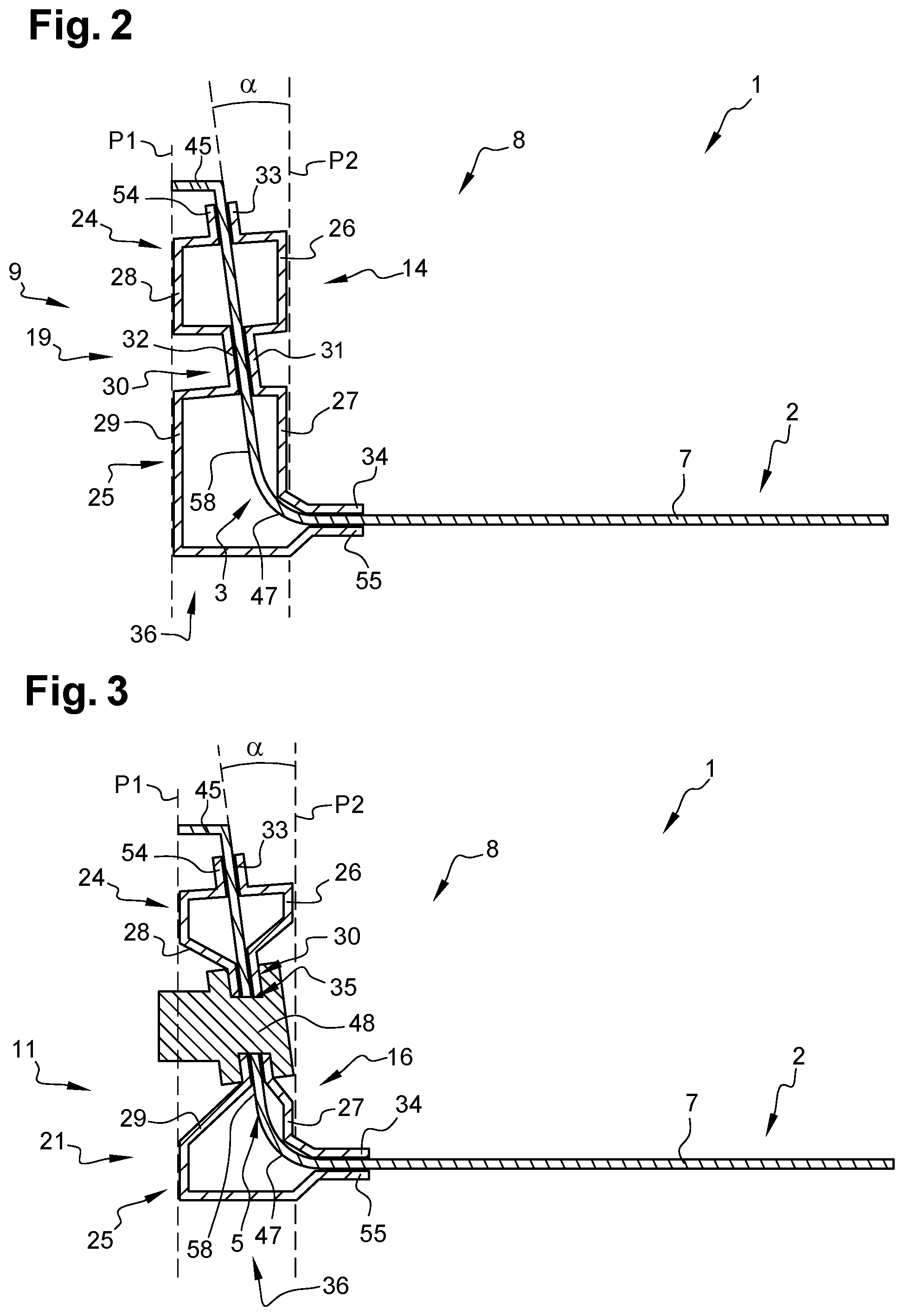Patent US12597664 Figure 2 – Reinforced carrier device for a battery pack and process for the assembling of a reinforced battery pack