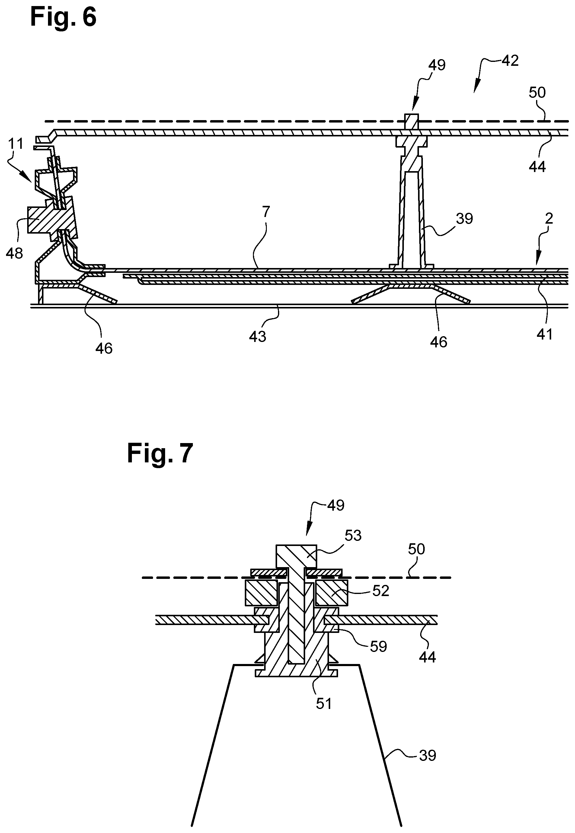 Patent US12597664 Figure 5 – Reinforced carrier device for a battery pack and process for the assembling of a reinforced battery pack