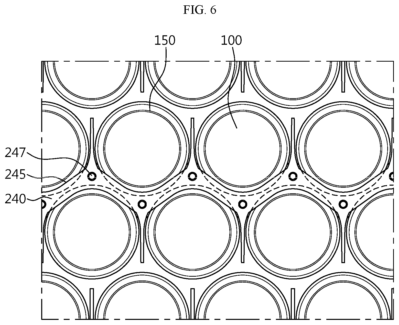 Patent US12597670 Figure 6 – Automobile with battery pack installed over underbody frame
