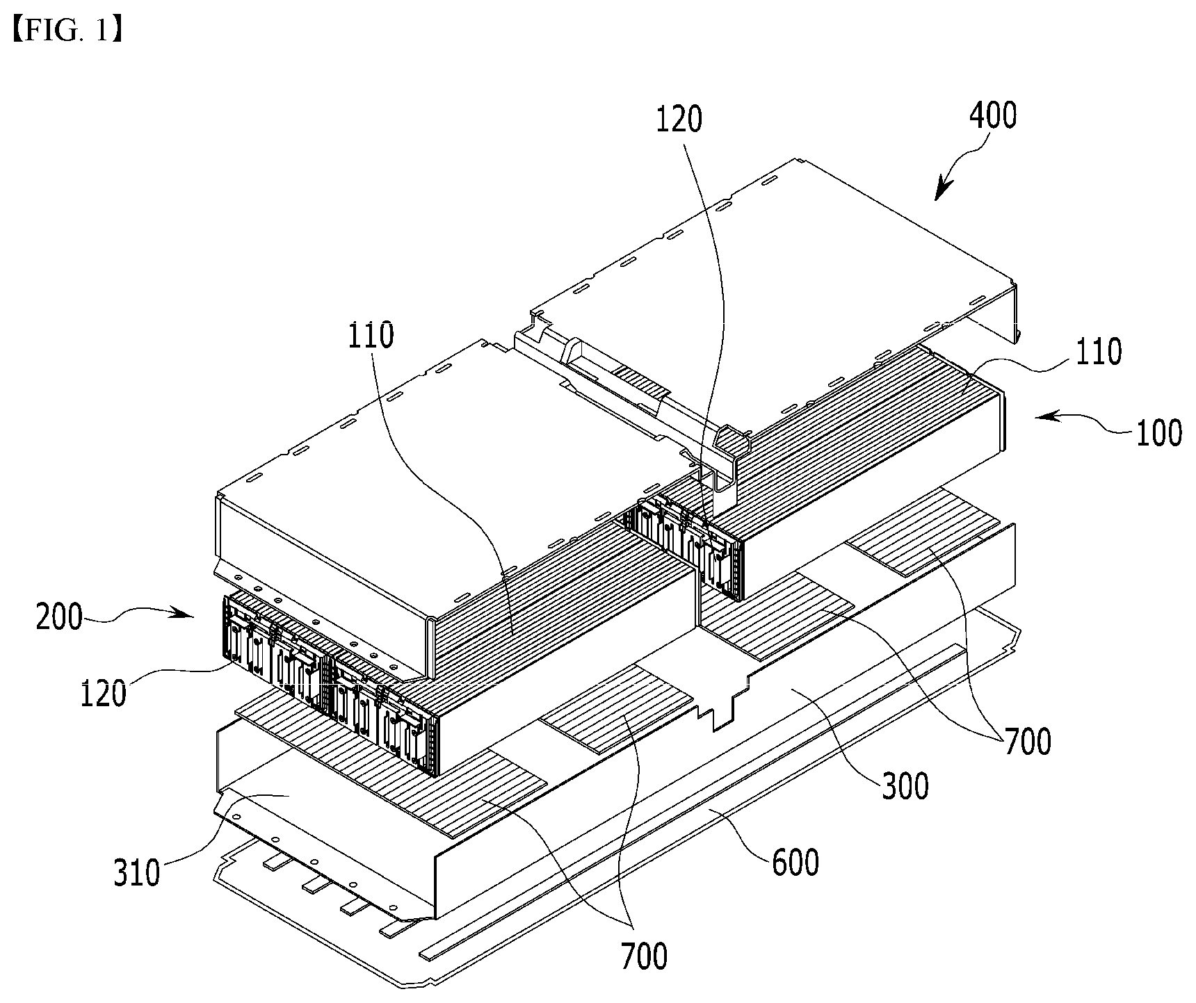 Patent US12597672 Figure 1 – Battery module and battery pack including the same