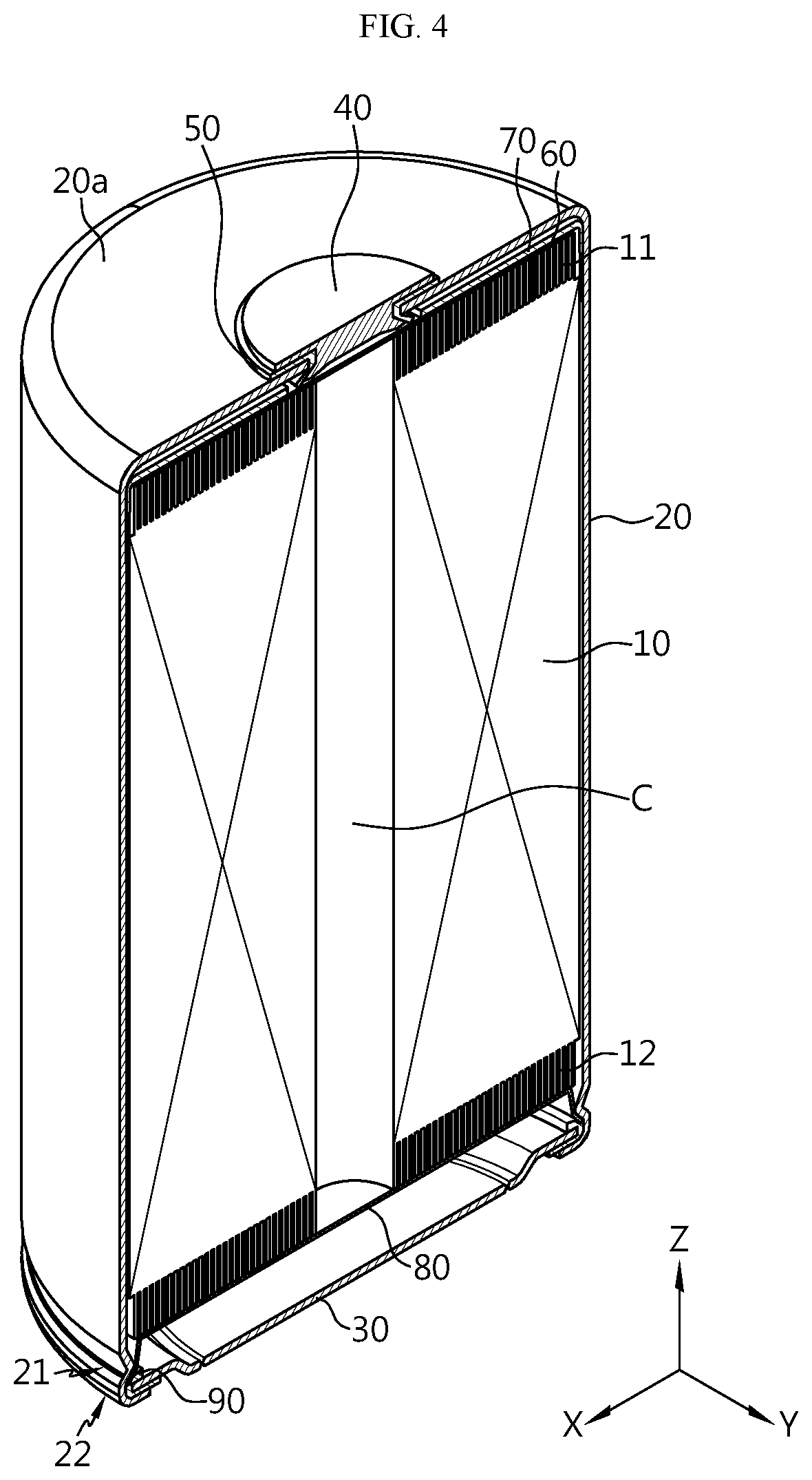 Patent US12597686 Figure 4 – Bus bar assembly, battery pack comprising bus bar assembly, and vehicle comprising battery pack