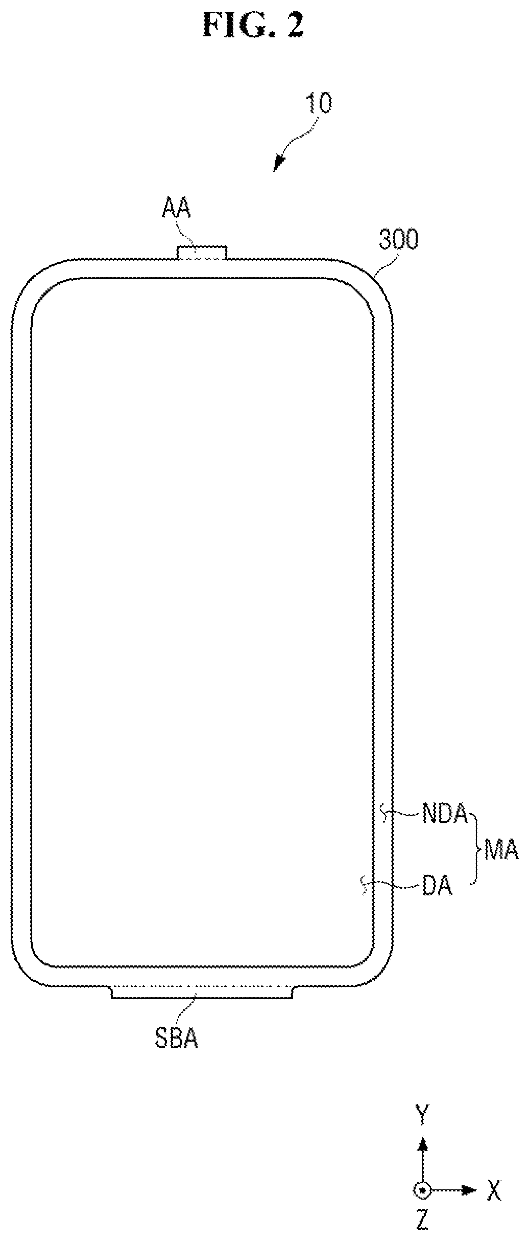 Patent US12597698 Figure 2 – Display device