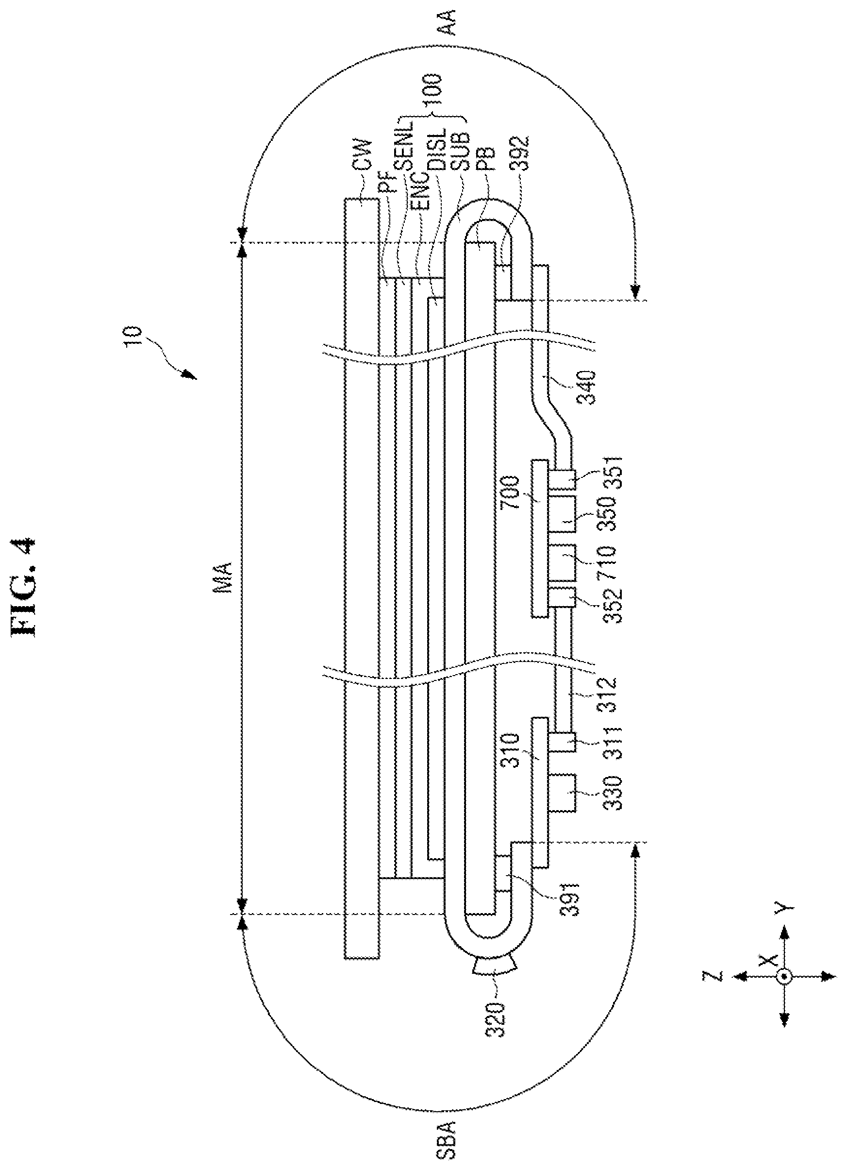 Patent US12597698 Figure 4 – Display device