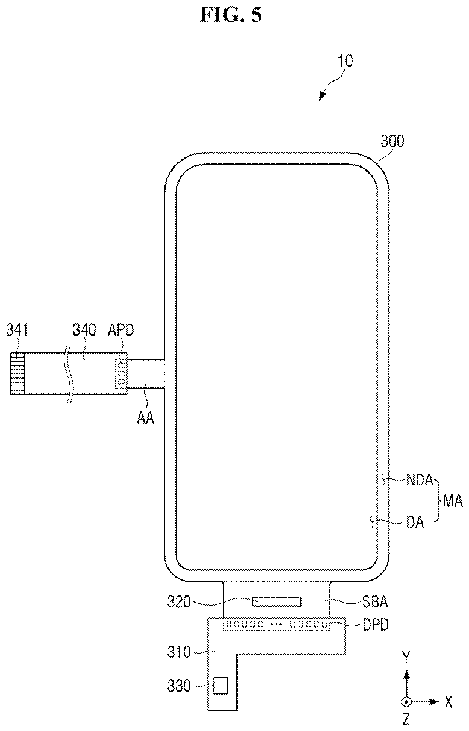 Patent US12597698 Figure 5 – Display device