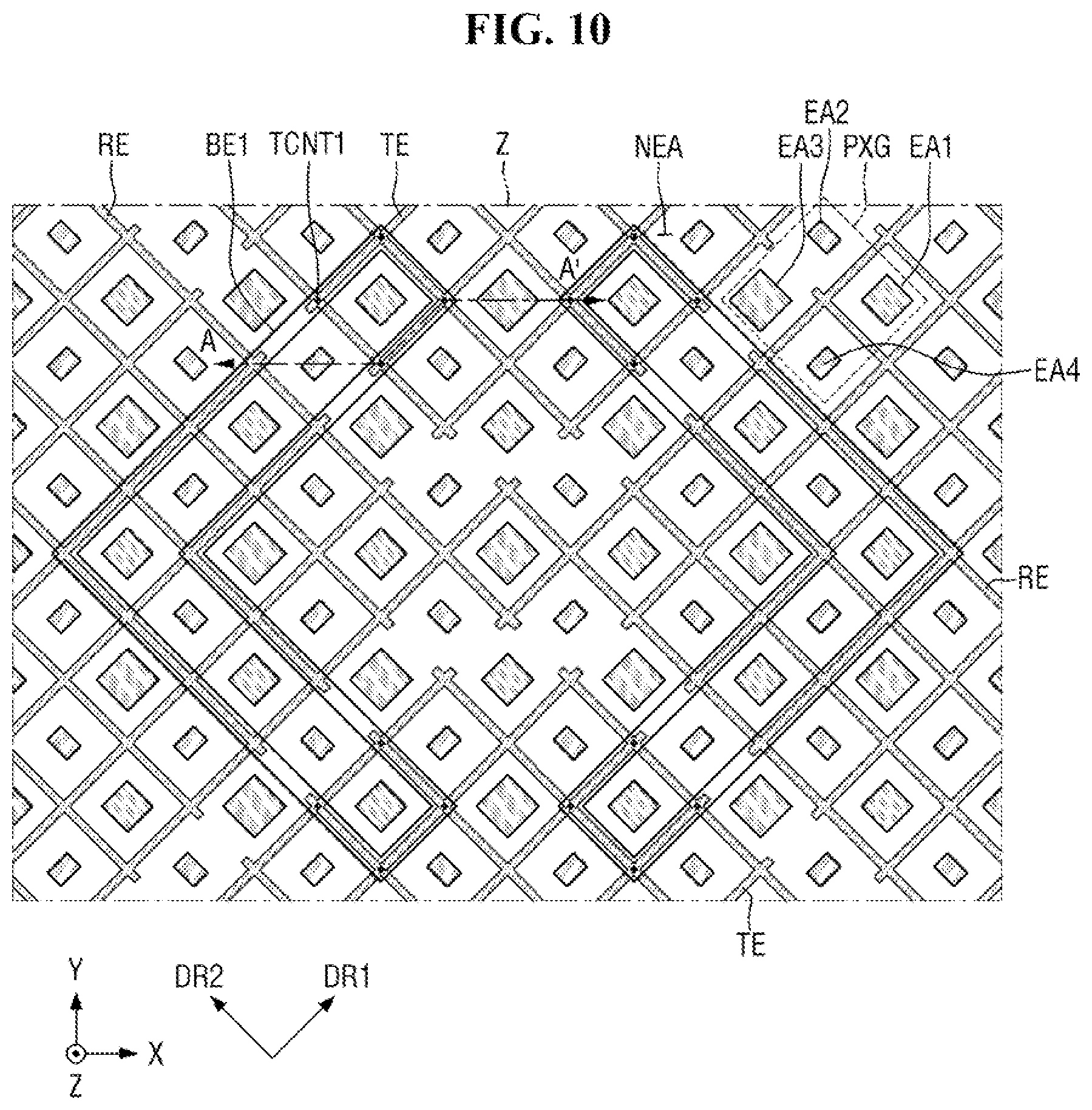 Patent US12597698 Figure 10 – Display device