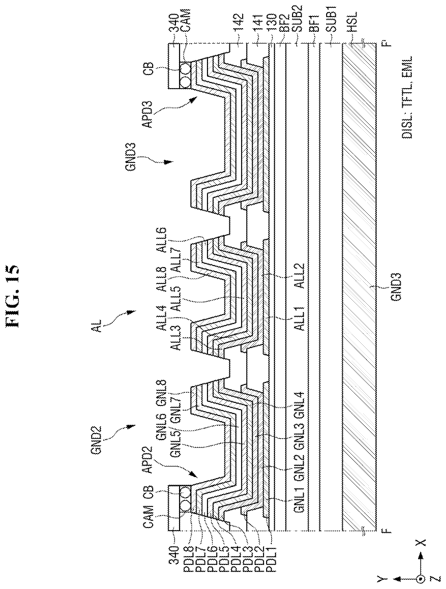 Patent US12597698 Figure 15 – Display device