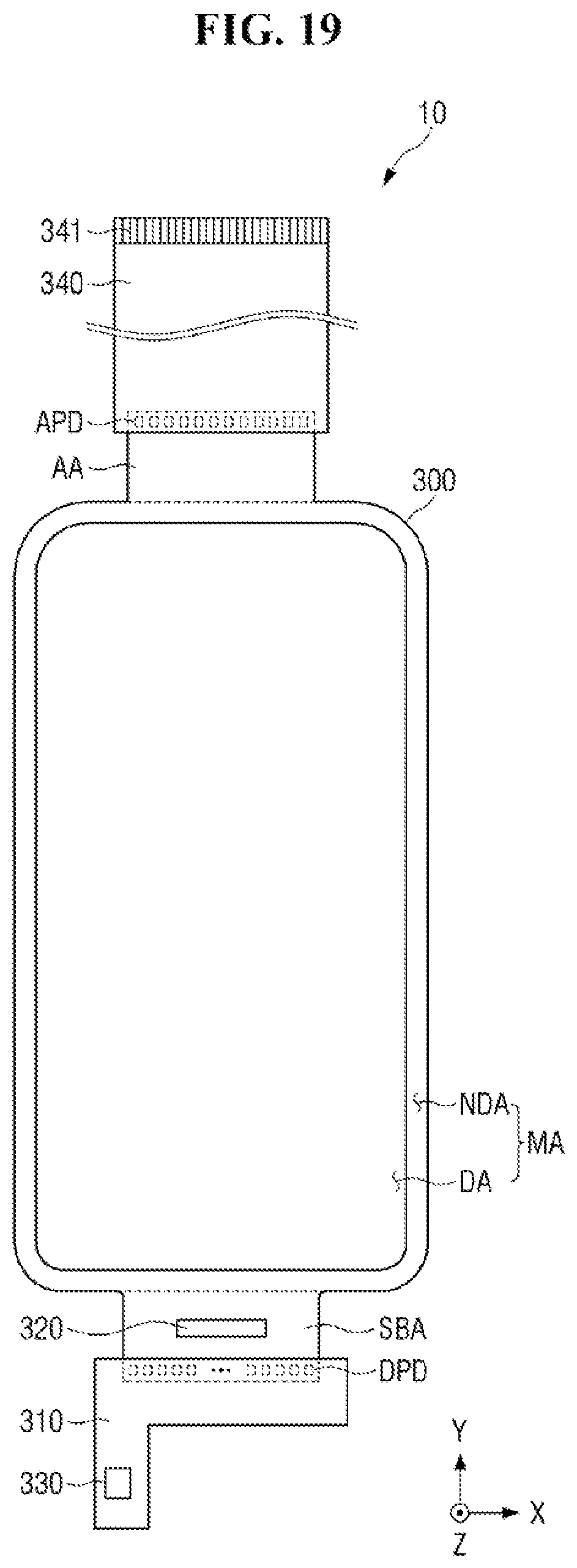 Patent US12597698 Figure 19 – Display device