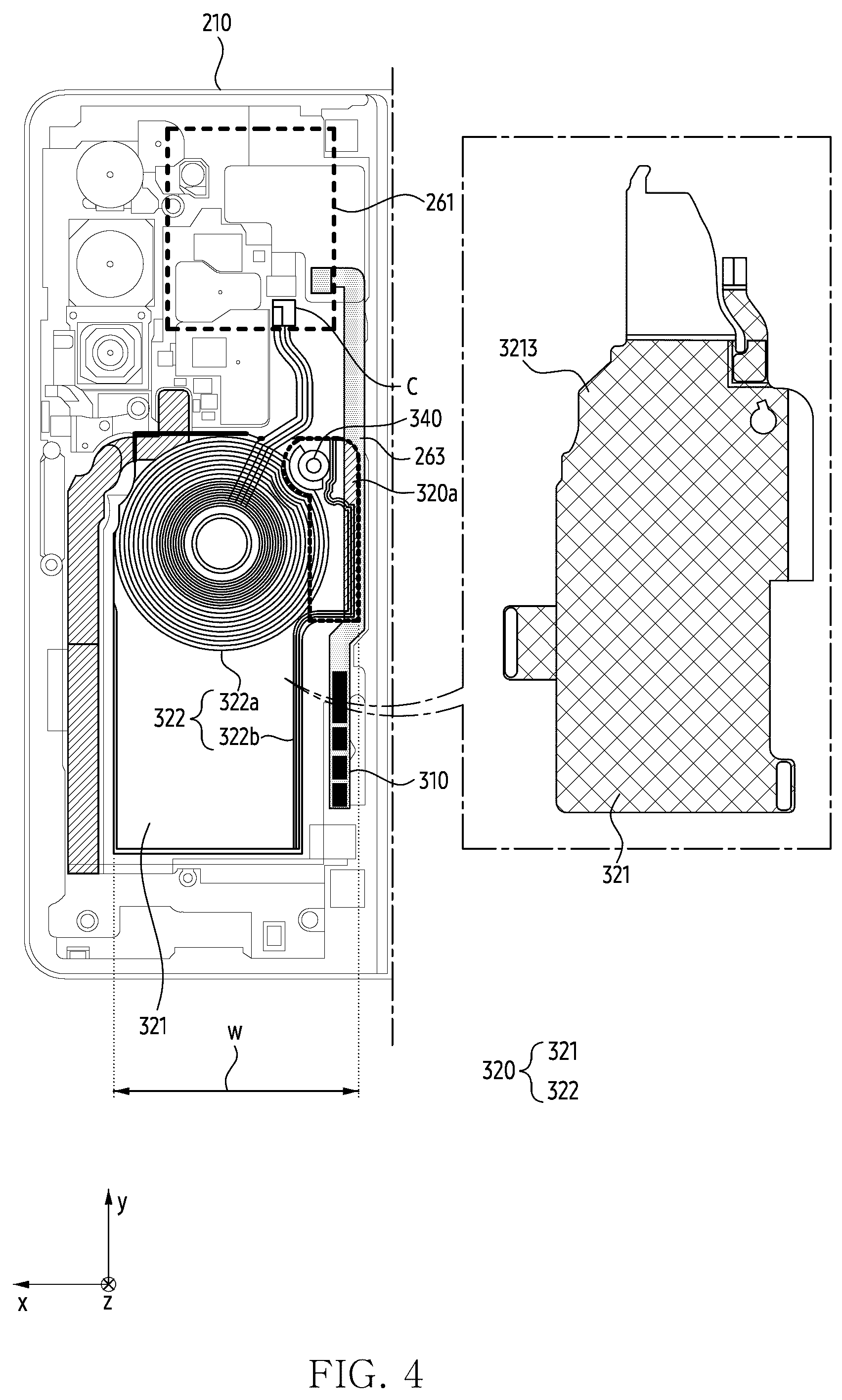 Patent US12597704 Figure 8 – Electronic device including antenna module