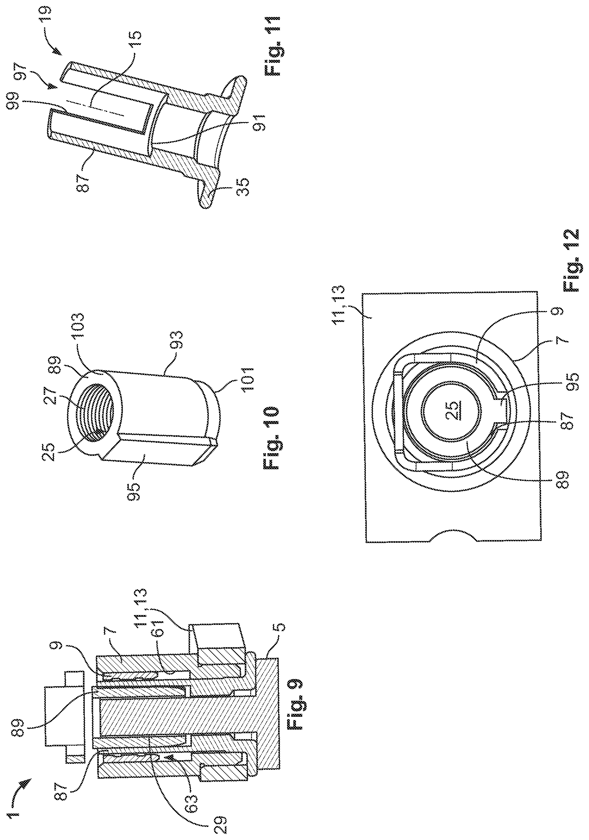 Patent US12597719 Figure 5 – Connection arrangement for fastening an electrical contact element to an electrical conductor