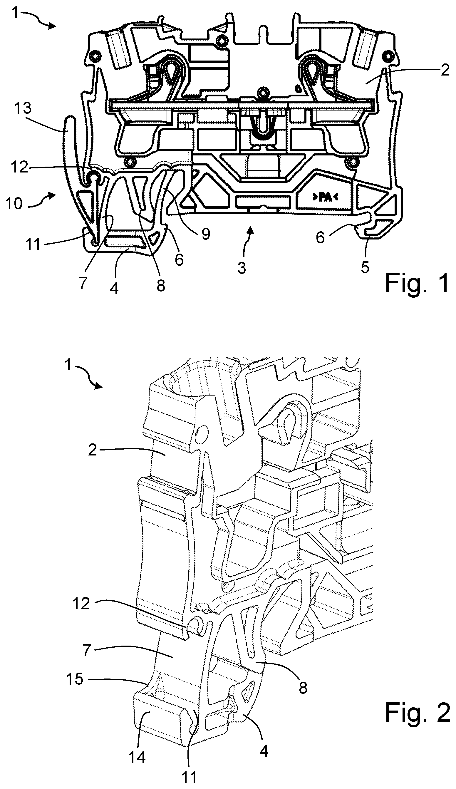 Patent US12597721 Figure 1 – Conductor terminal and set formed of conductor terminal and actuating element