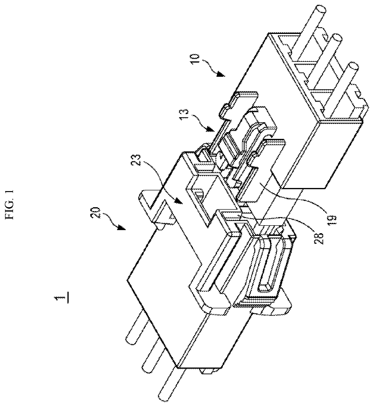 Patent US12597736 — Electrical connector and electrical connector assembly having the same — Figure 1