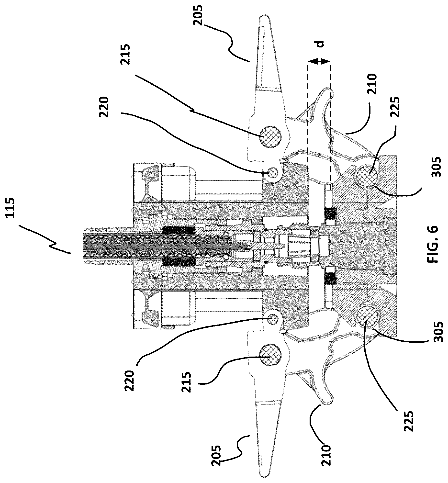 Patent US12597738 Figure 6 – Mechanism for connecting and disconnecting cluster RF connector