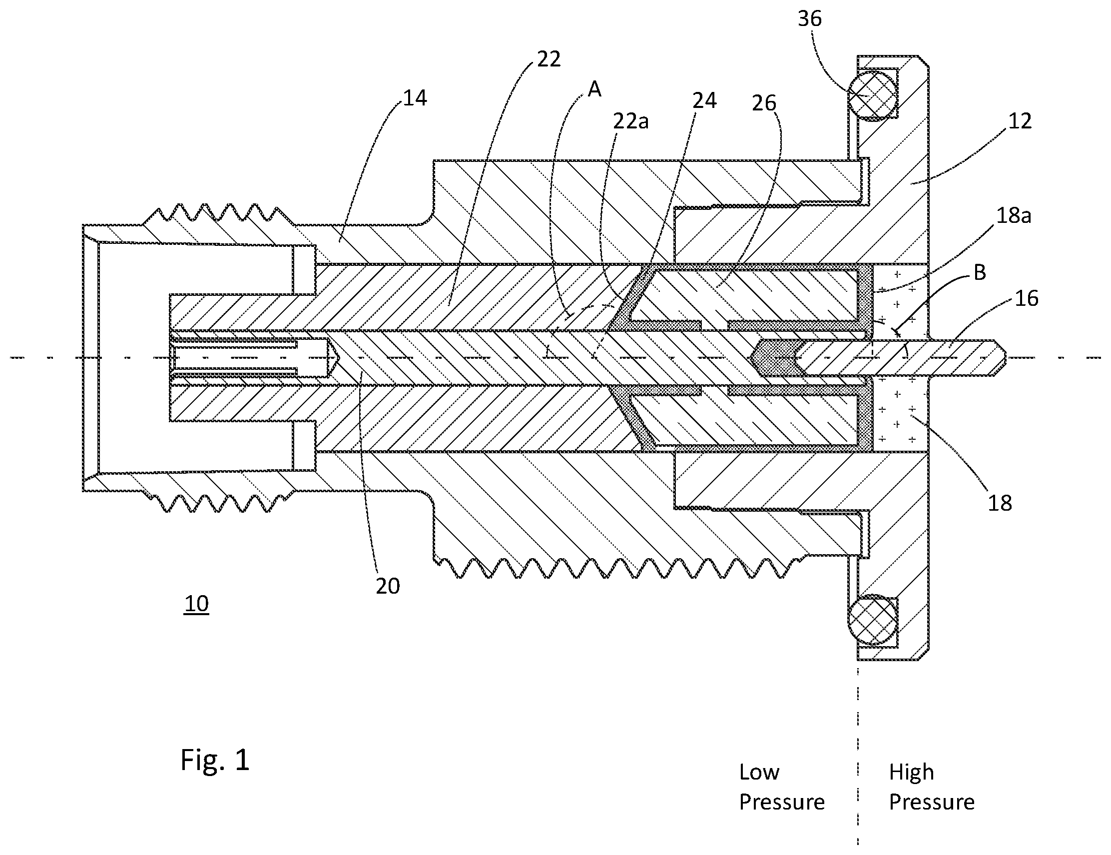 Patent US12597746 Figure 1 – High power coaxial adapters and connectors