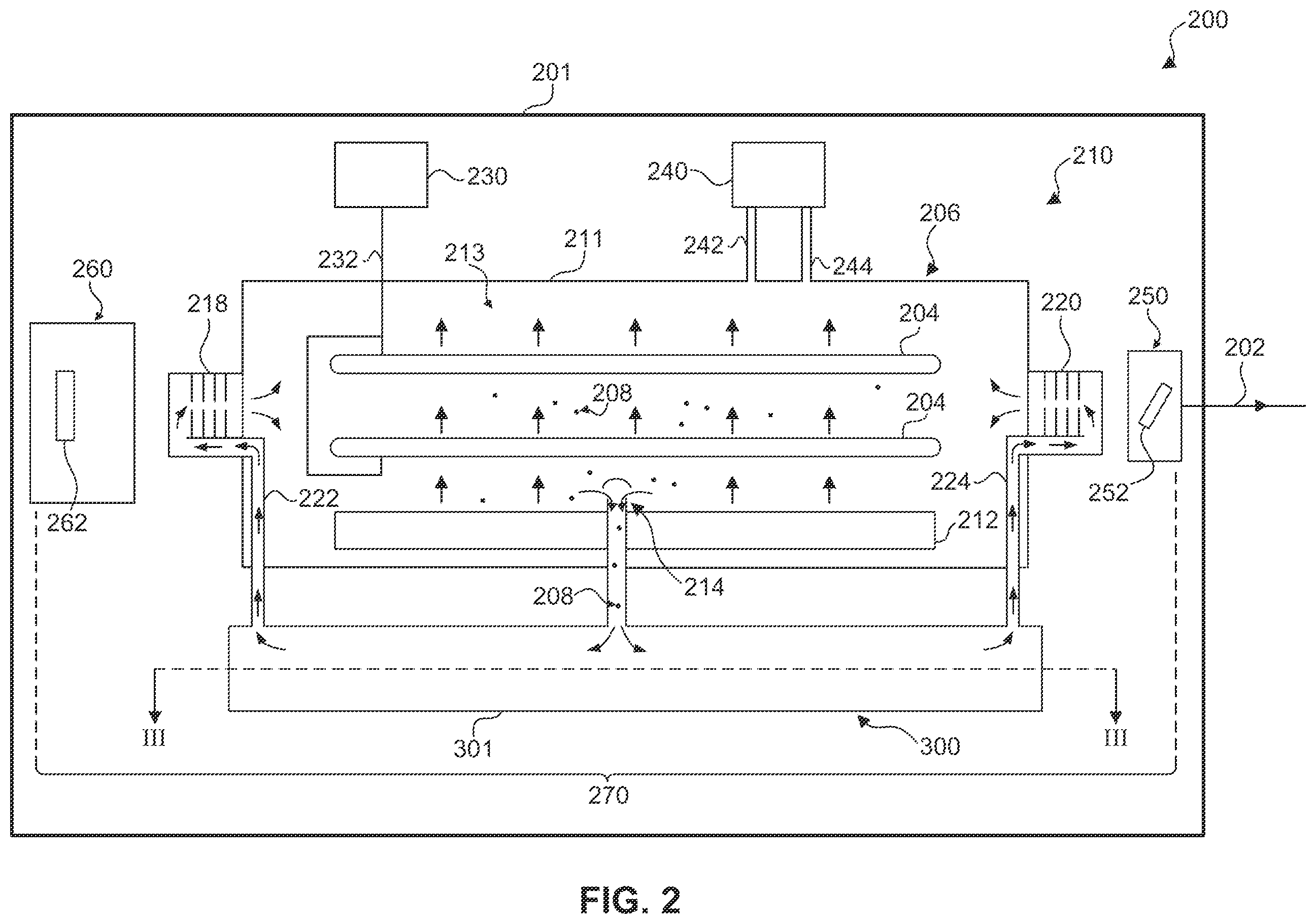 Patent US12597753 Figure 2 – Packed-bed filter for metal fluoride dust trapping in laser discharge chambers