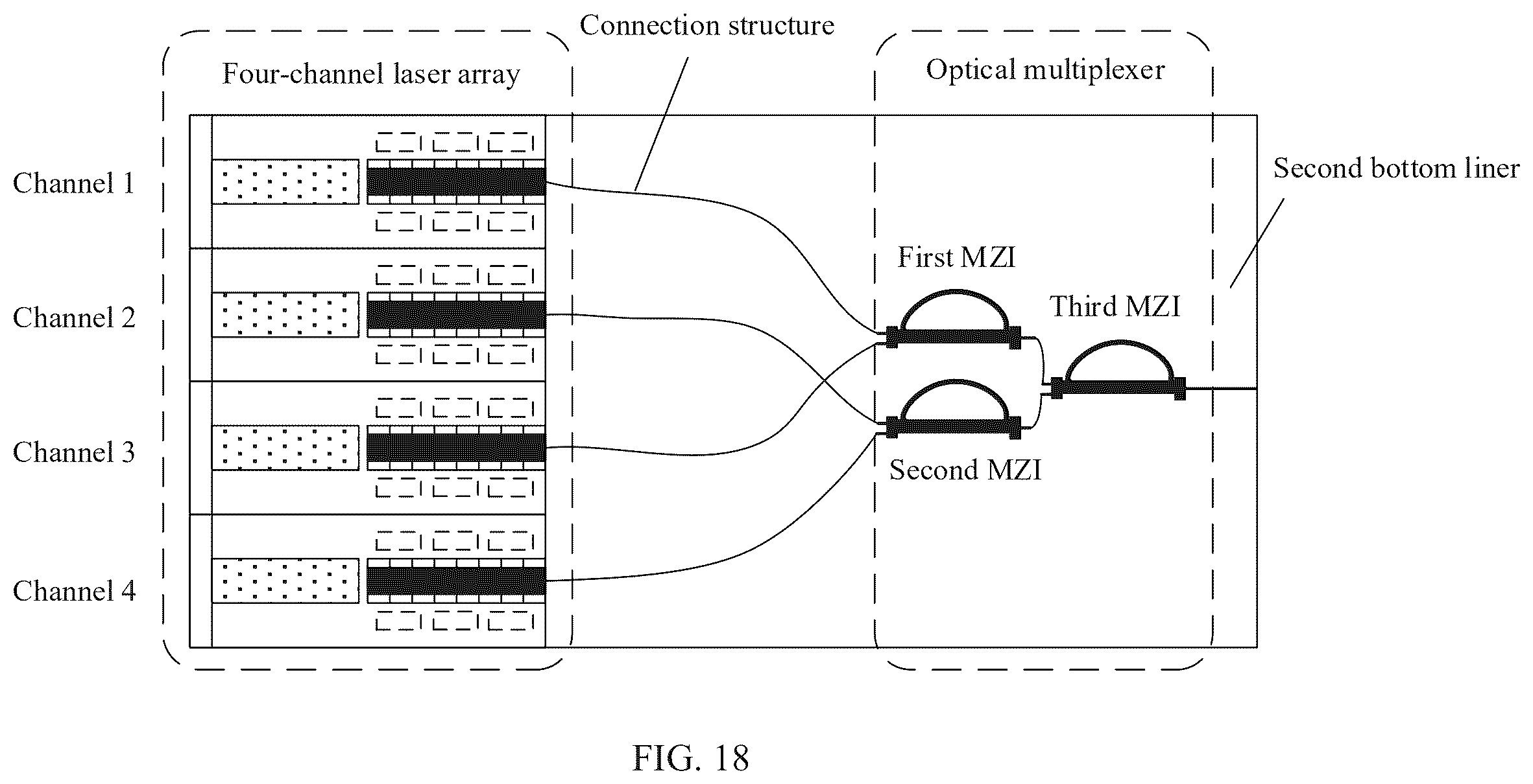 Patent US12597758 Figure 15 – Two-segment DBR laser and monolithically integrated array light source chip