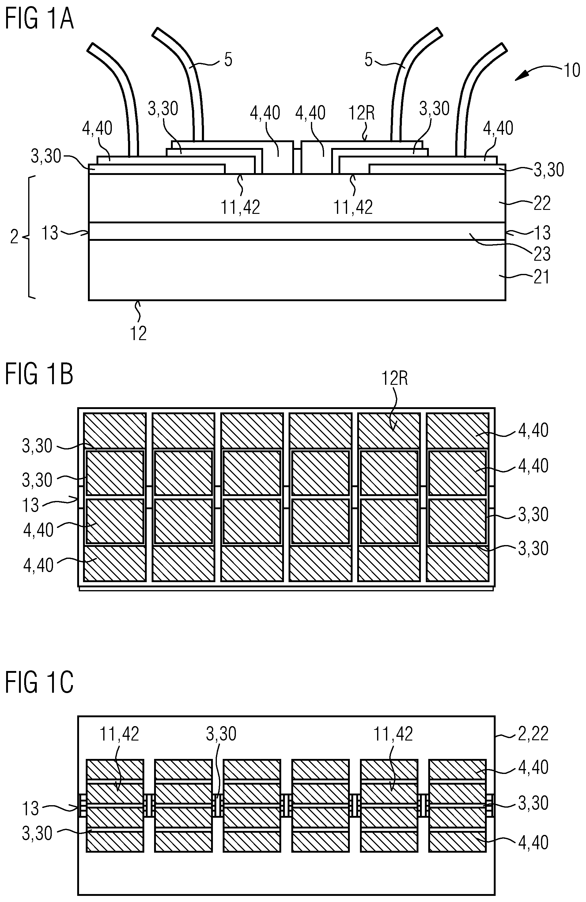 Patent US12597759 Figure 1 – Component with structured connection surface, and method for operating a component