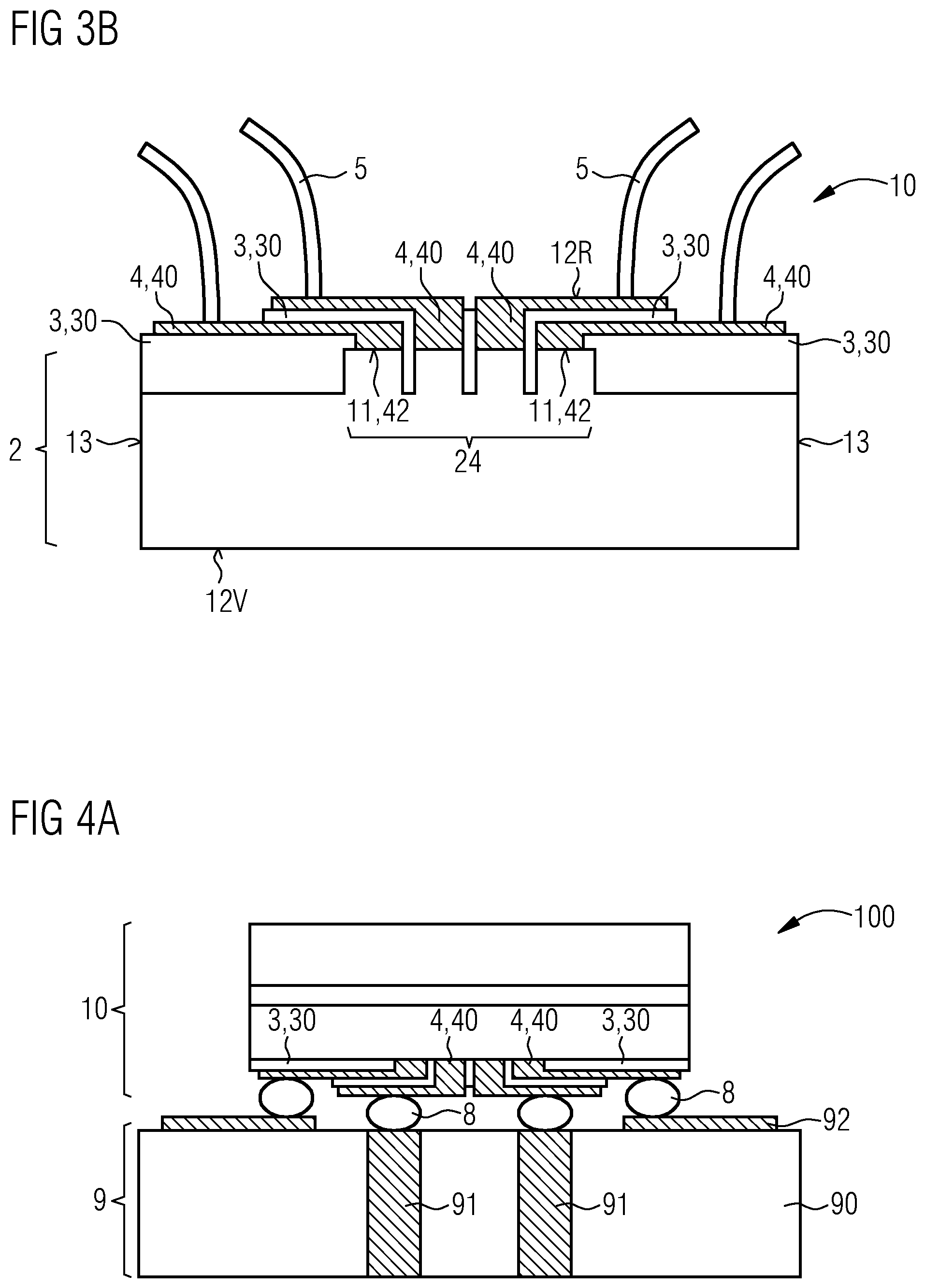 Patent US12597759 Figure 5 – Component with structured connection surface, and method for operating a component
