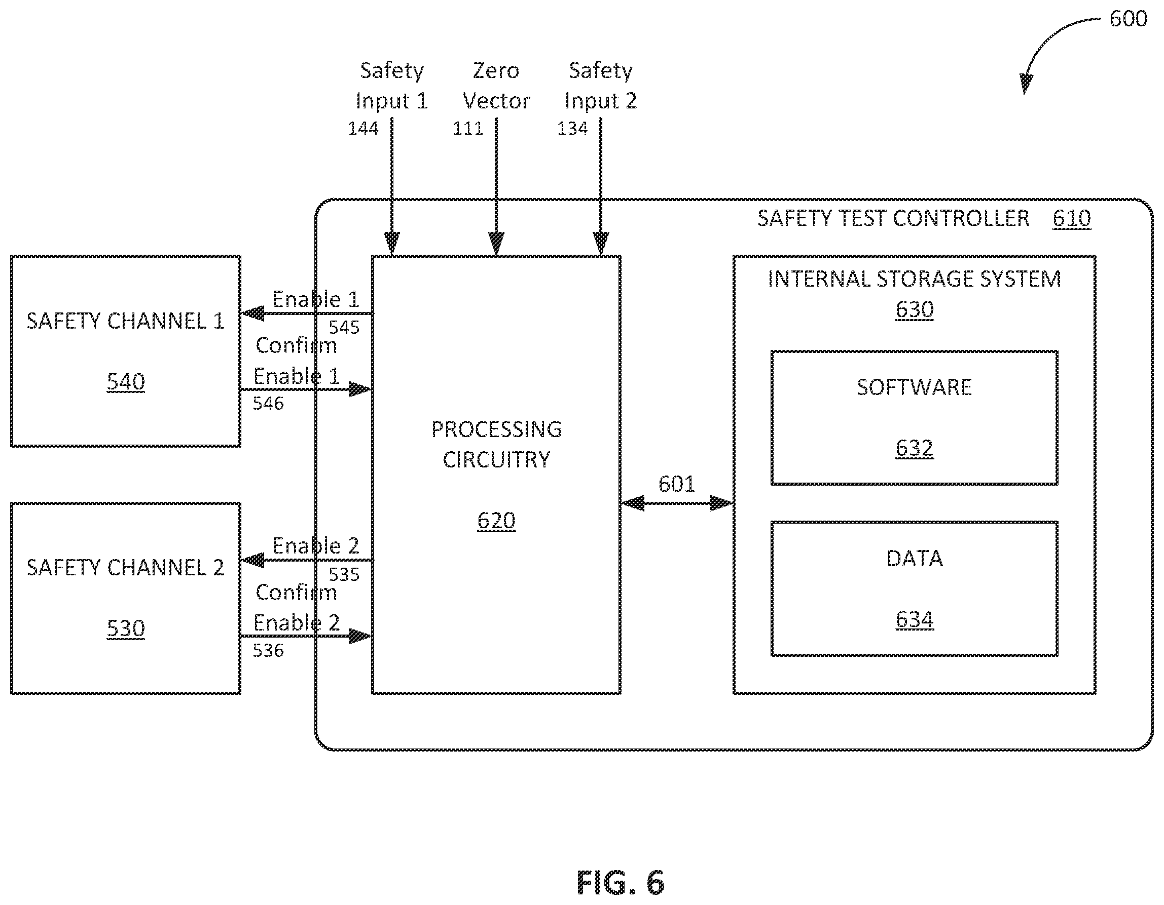Patent US12597764 Figure 5 – Safety test circuit and method