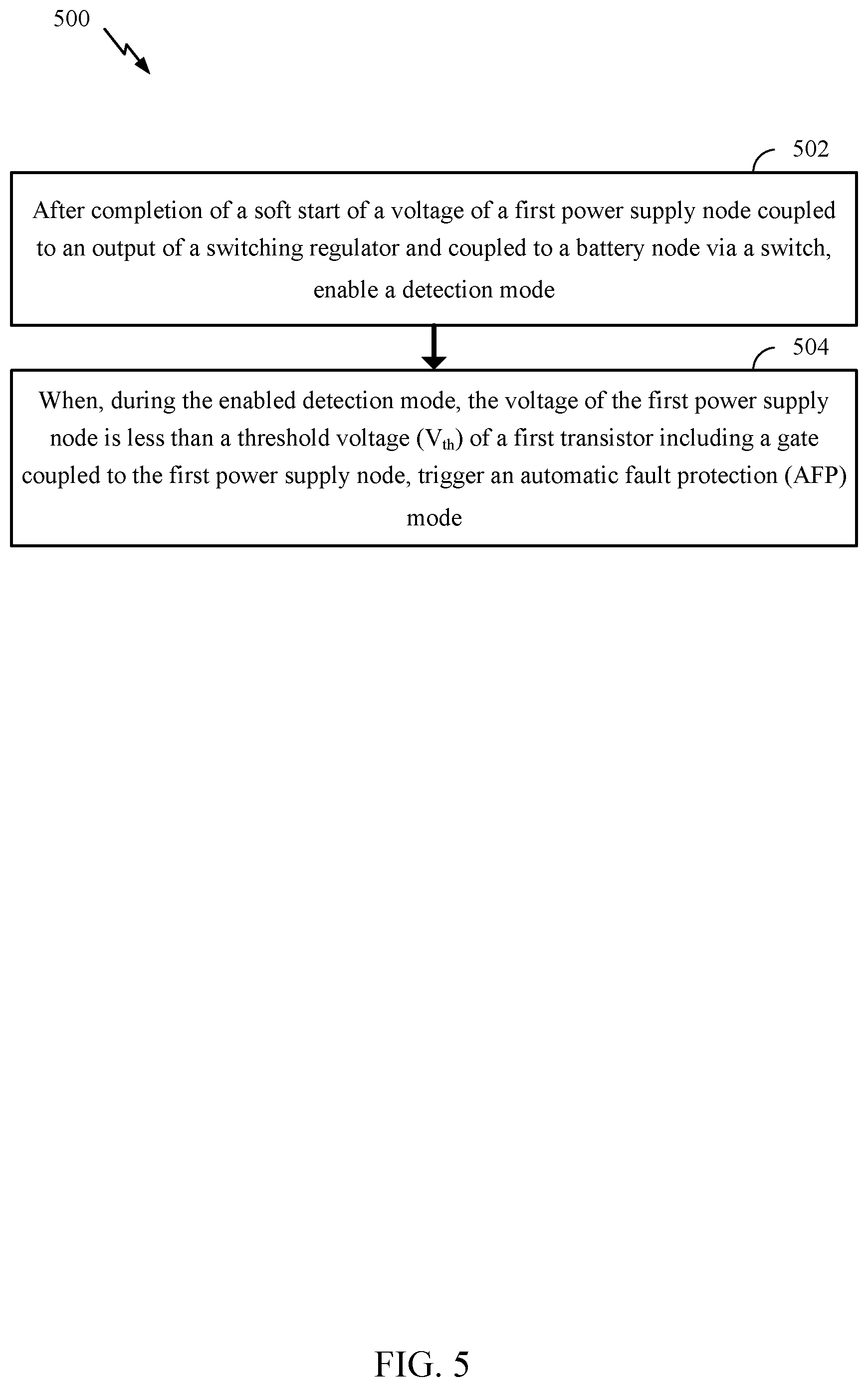 Patent US12597784 Figure 7 – Power supply circuit with short circuit protection