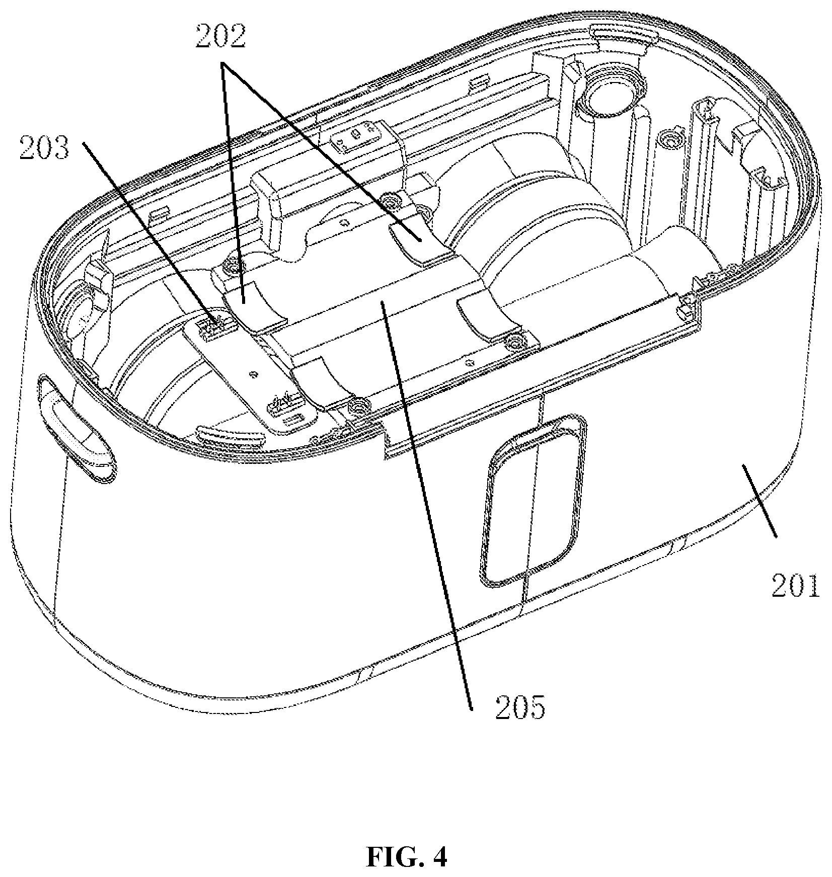 Patent US12597789 Figure 4 – Horizontally-charging smart acoustic system