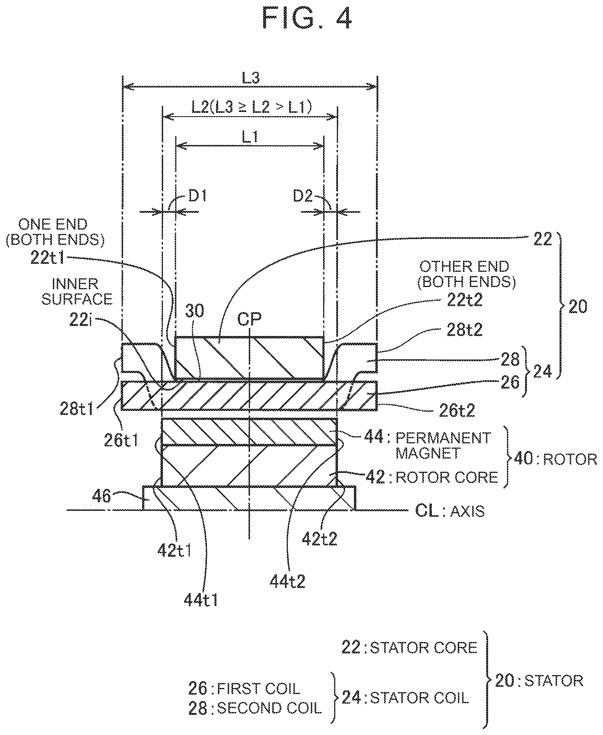 Patent US12597821 Figure 4 – Rotary electric machine