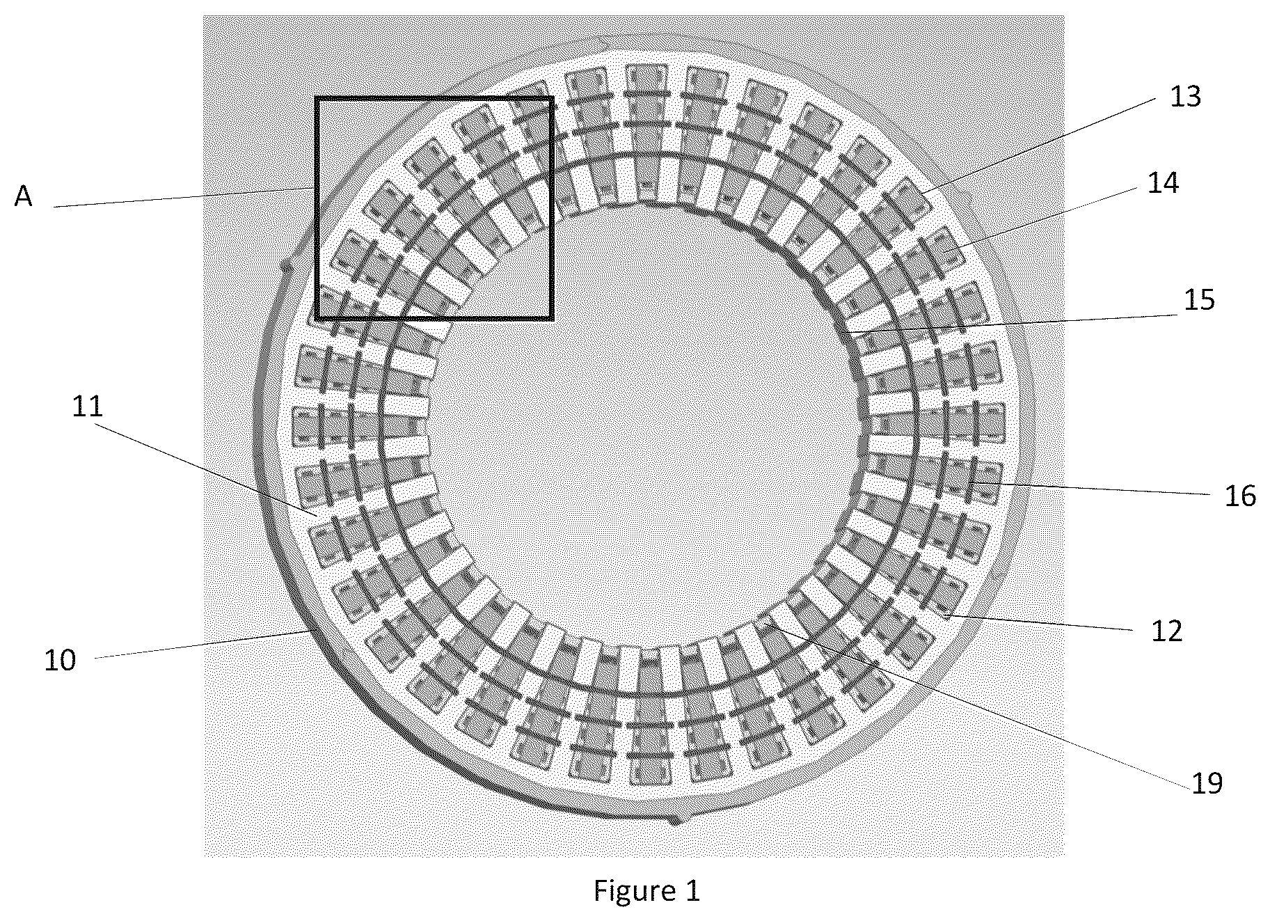 Patent US12597822 Figure 1 – Stator assembly