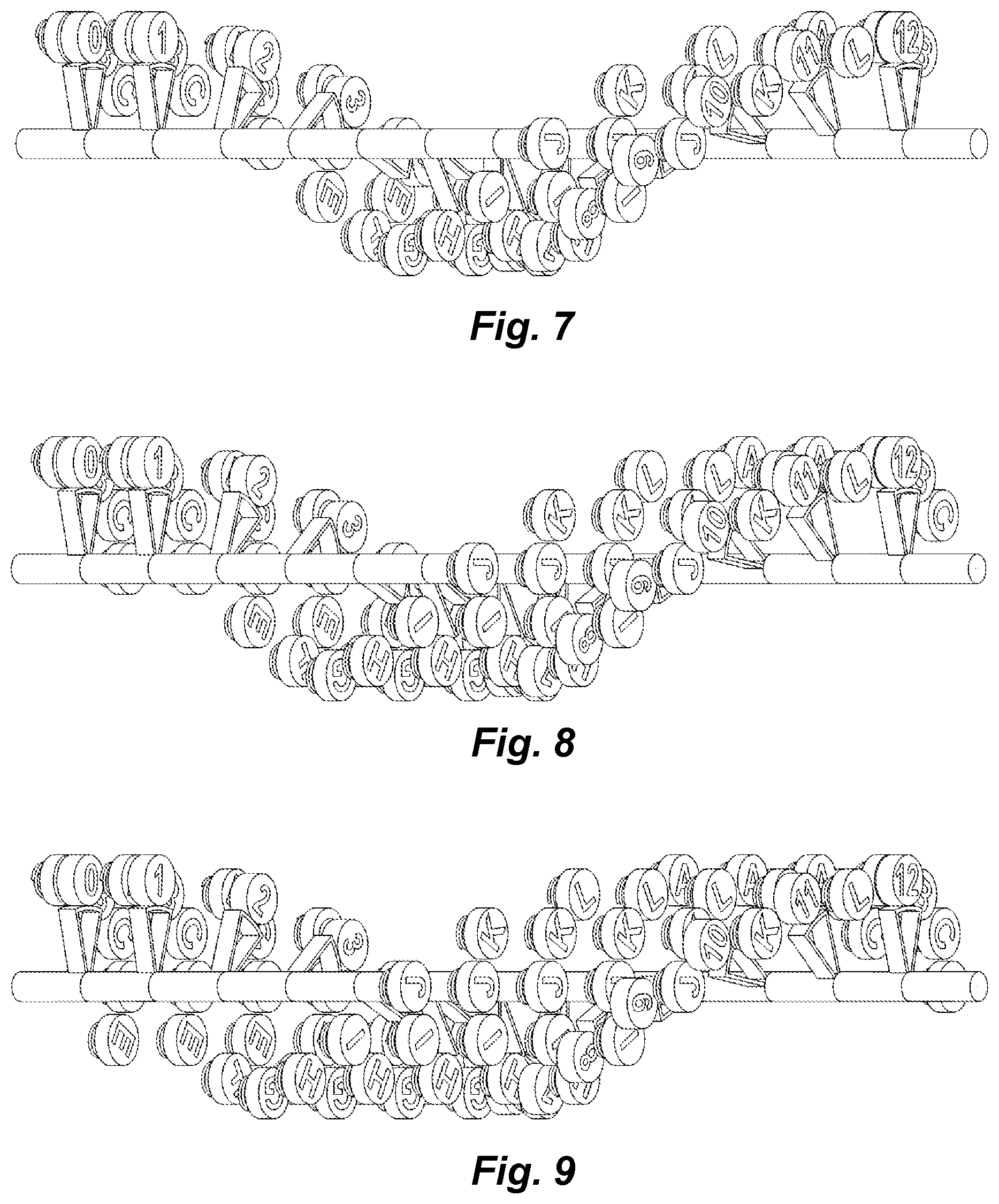 Patent US12597838 Figure 3 – Generator with minimal to non-existent rotation resistance through controlled attractions among all magnets and iron cores