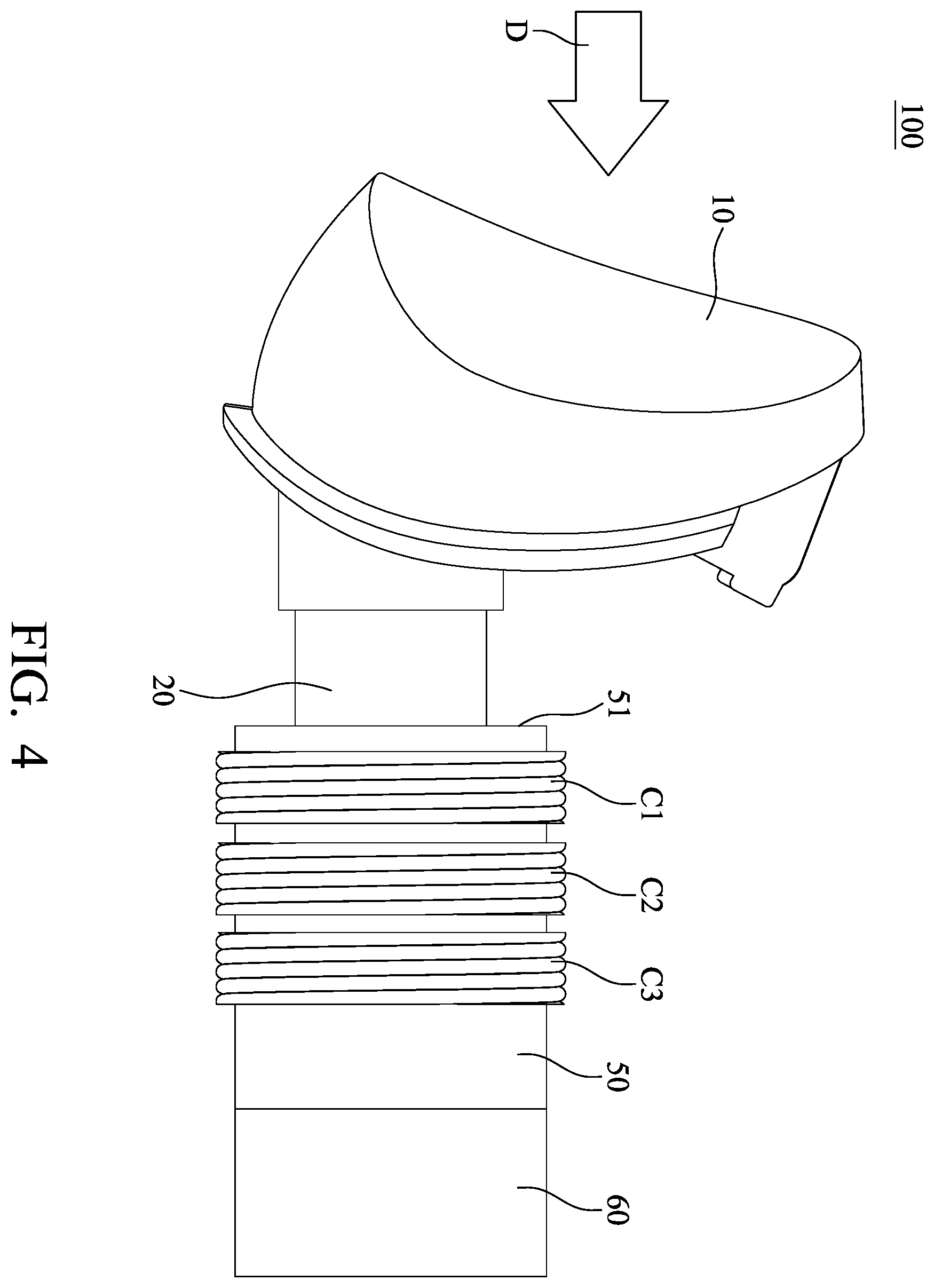 Patent US12597839 Figure 4 – Button mechanism