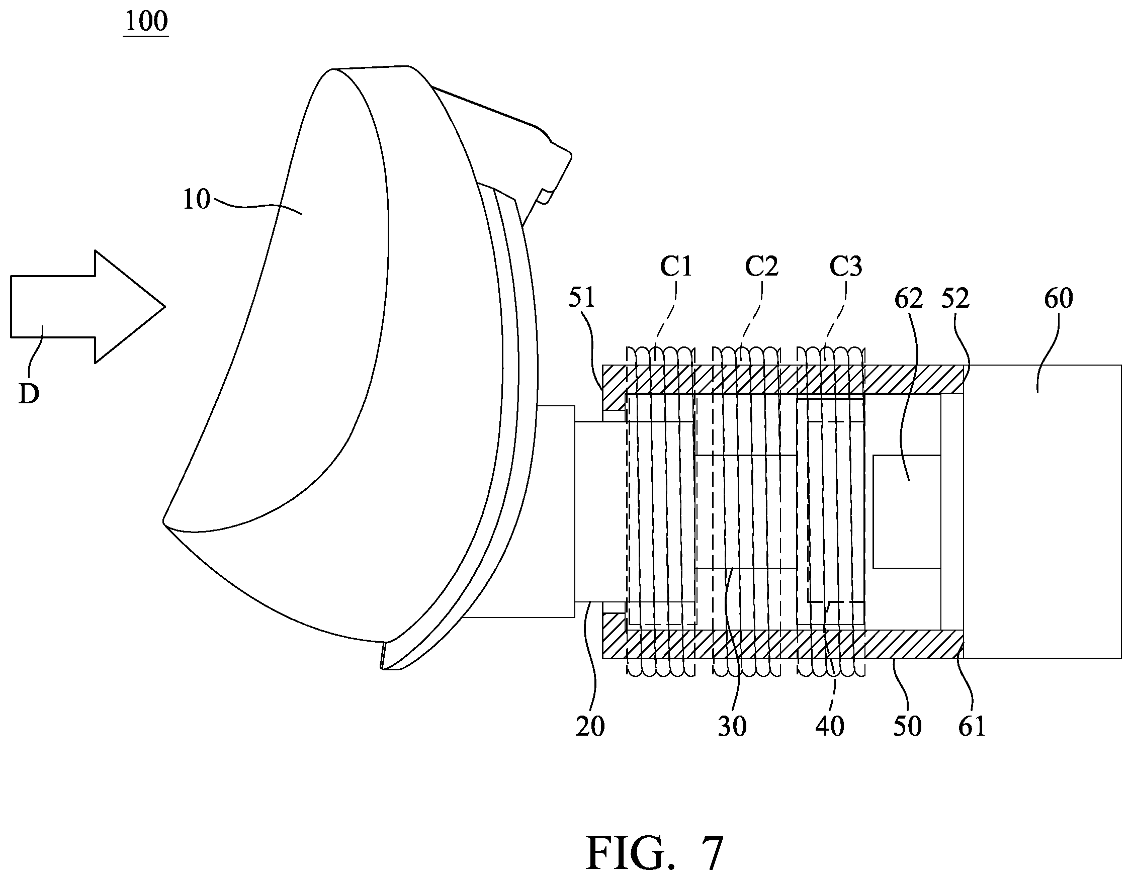 Patent US12597839 Figure 7 – Button mechanism