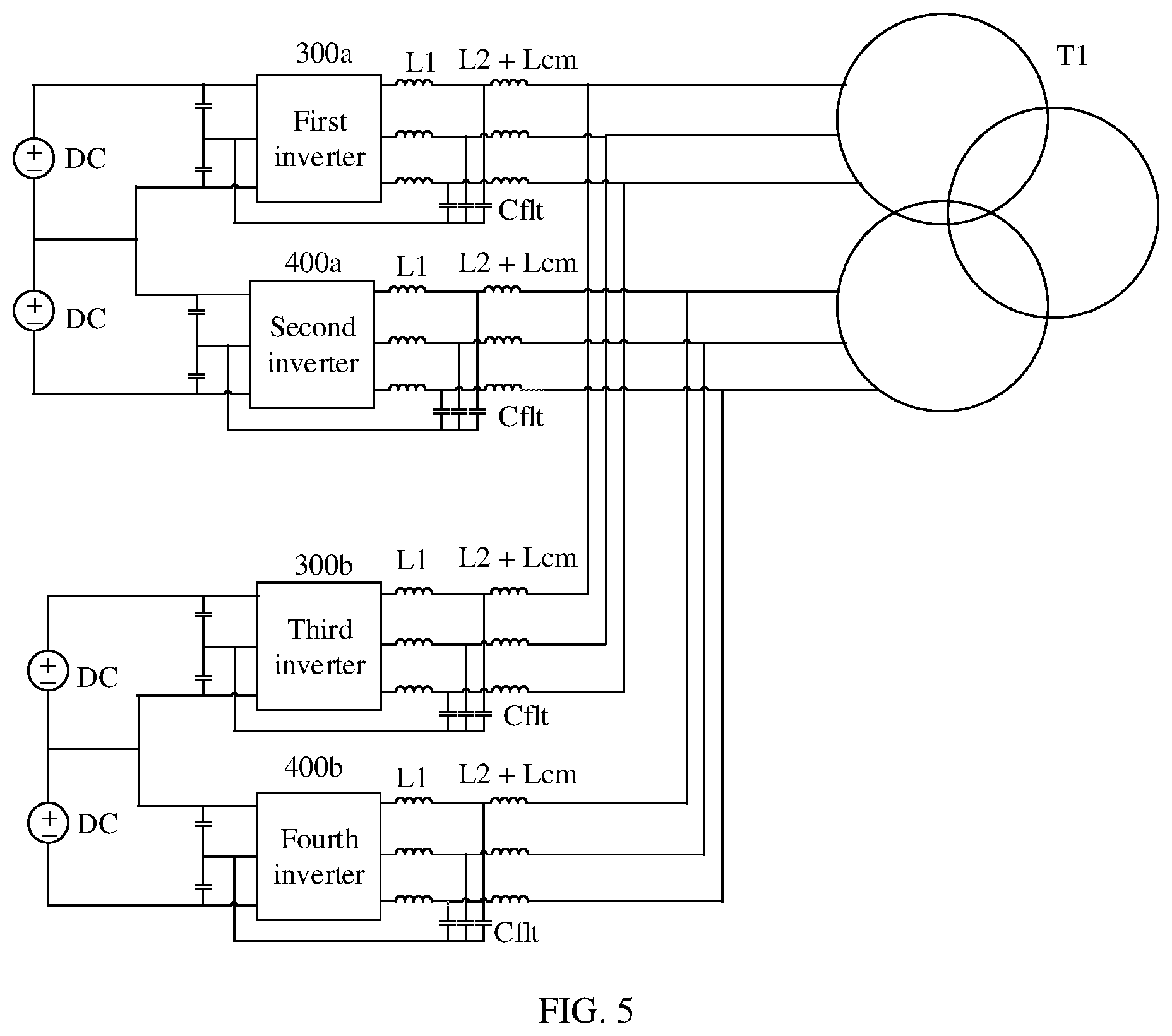 Patent US12597850 Figure 5 – Photovoltaic system and circulating current suppression method