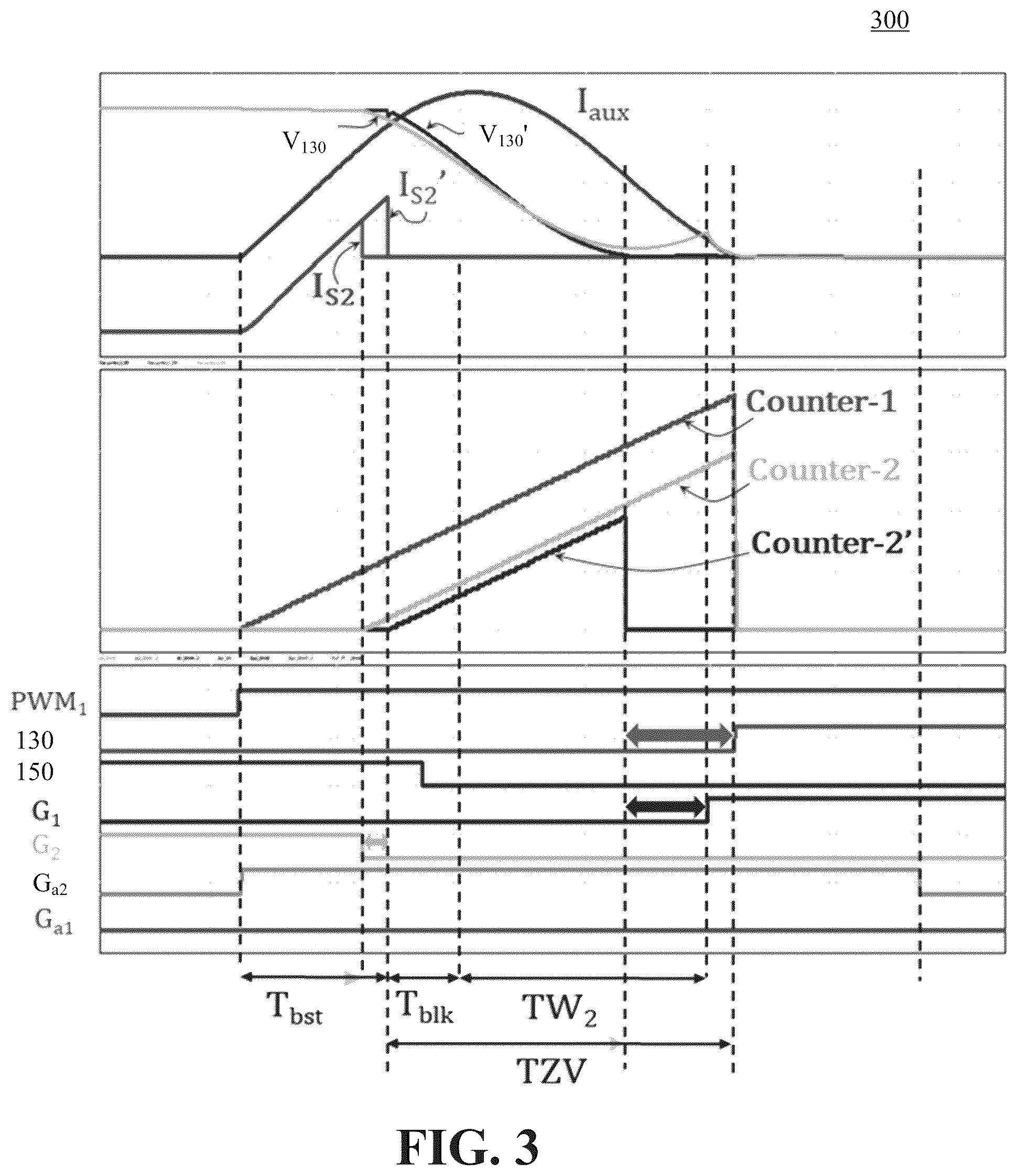 Patent US12597869 Figure 3 – Automatic boosting current adjustment for zero voltage switching in auxiliary resonant commutated pole inverter
